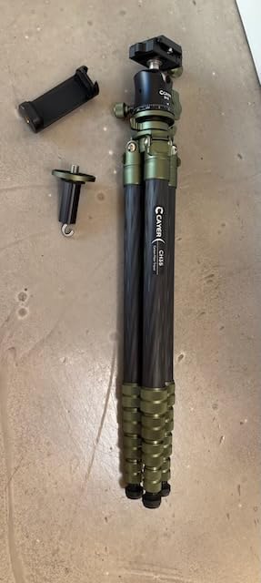 Cayer CH35 Travel Camera Tripod with Ball Head Compact Carbon Fiber Tripod 53.6 inch Compact Camera Stand Max Load 17.6lbs for Mirrorless Cameras Video Camcorder Mobile Phone Webcam customer photo 2