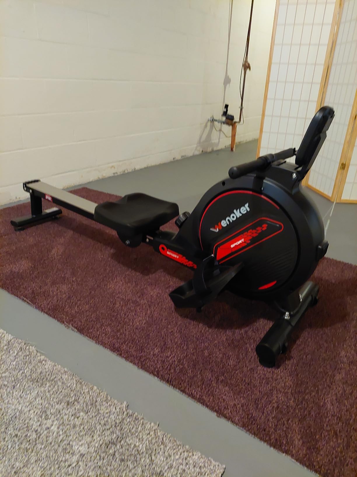 Rowing Machine, Wenoker Magnetic Rower Machine for Home, App Supported 350 LB Weight Capacity, Smooth Whisper Quiet with LCD Monitor Tablet Holder & Comfortable Seat Cushion, Compact and Saves Space customer photo 2