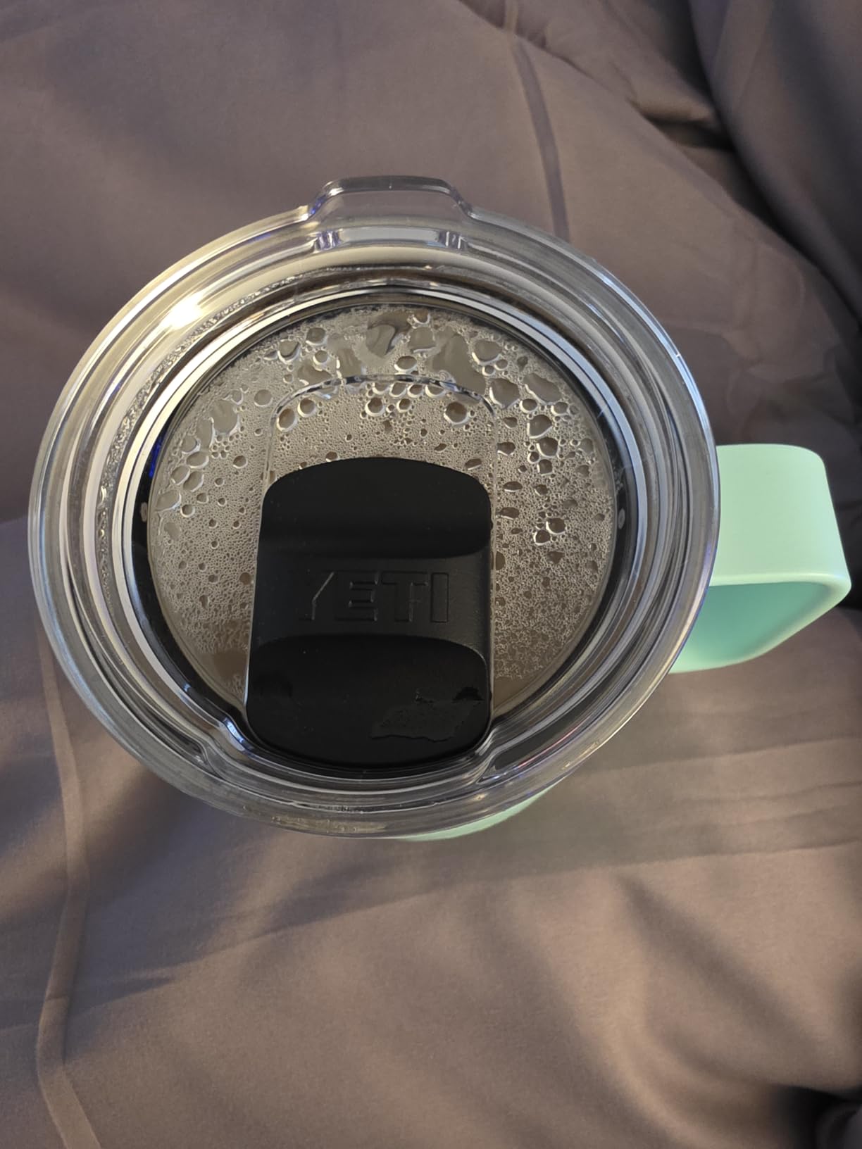 YETI Rambler 10 oz Ceramic Lined Stackable Mug, Vacuum Insulated with MagSlider Lid, Black customer photo 2