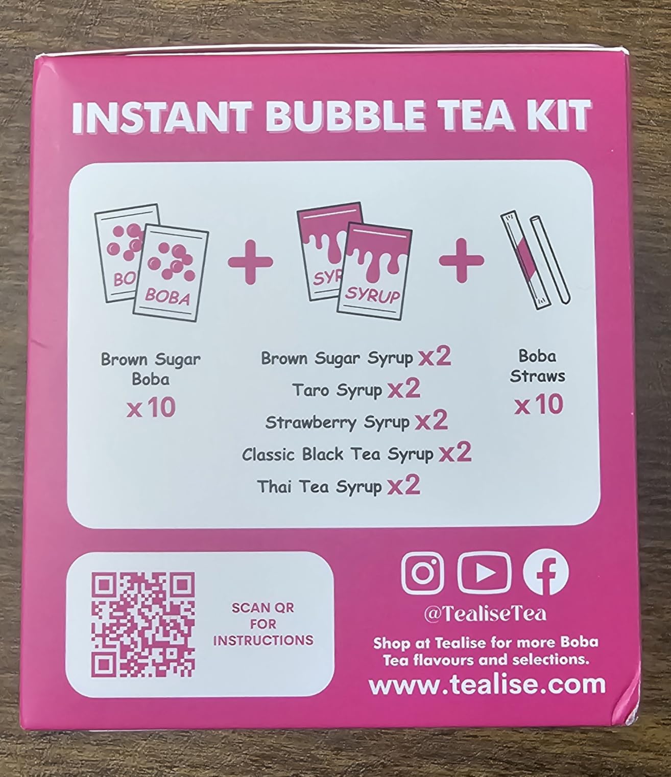 Tealise Instant Bubble Tea Kit - 10-Serving Boba Tea Party Pack, 5 Flavours with Tapioca Pearls - Instant Boba Milk Tea & Fruity Drinks, Vegan, Nut-Free, Ready in 30 Seconds - DIY Bubble Tea at Home customer photo 2