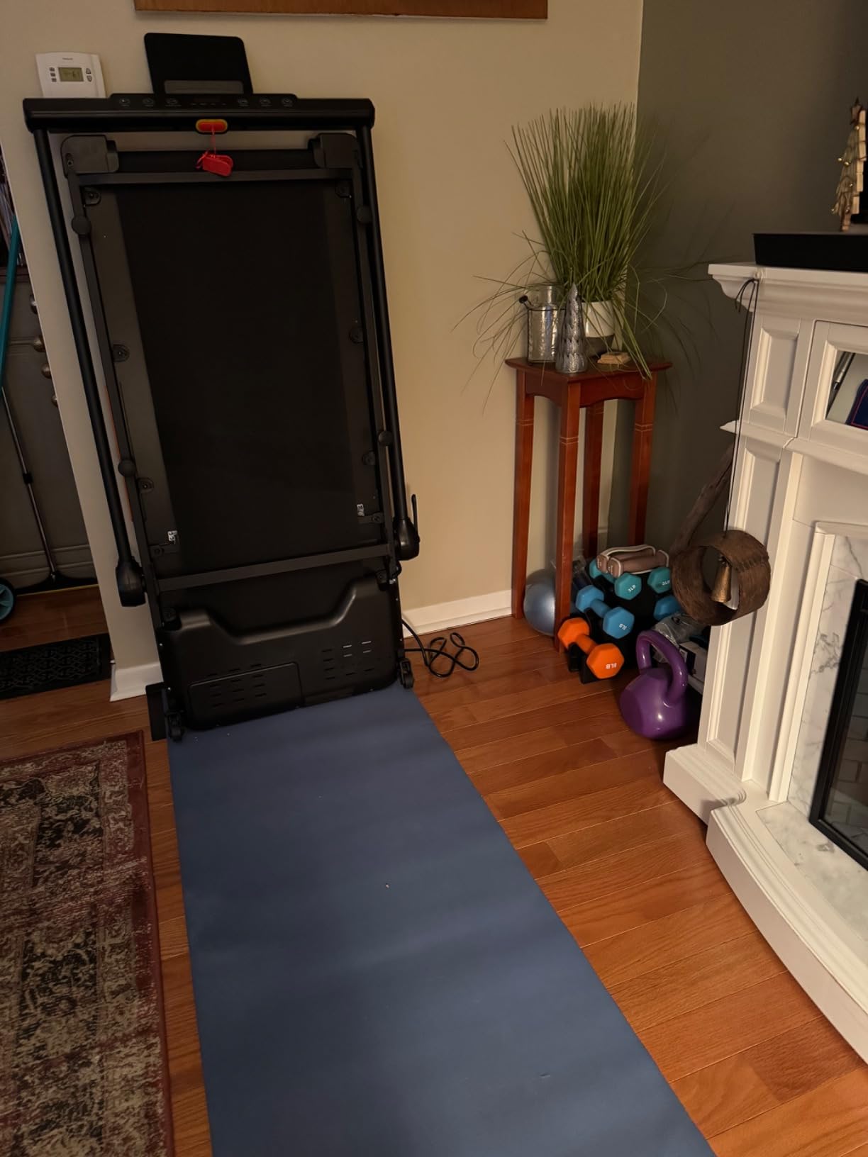 Treadmill with 0-15% Auto Incline, 3.5HP Quiet Brushless Foldable Treadmills for Home, Small Space Portable Running Walking Machine, 300 Lbs Capacity with Bluetooth APP & Pulse Monitor customer photo 2