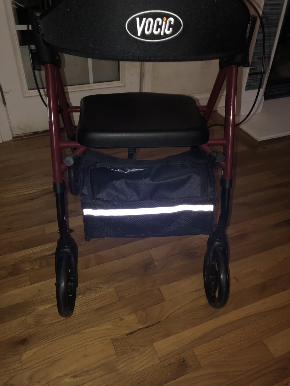 VOCIC Walkers for Seniors, Z21 Rollator Walker with Seat Supports 350lb, 8