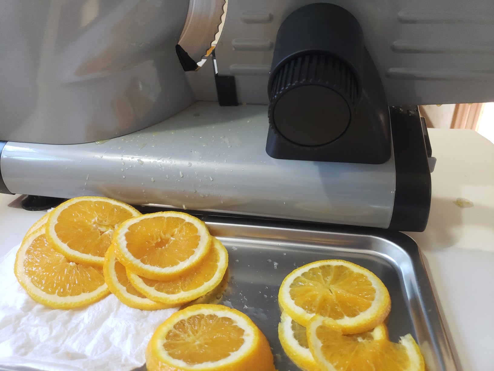 OSTBA Electric Meat Slicer with 200W DC Motor, 2 Removable 8.7