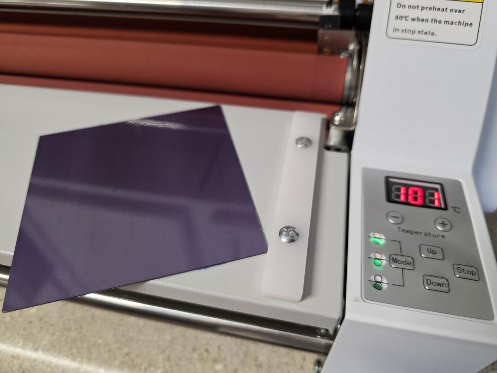 V350 Cold Hot Roll Laminator, 350mm Laminating Machine, Single & Double Sided Thermal Laminator for Paper Card PVC Foil, Digital Display & Temperature Control customer photo 1