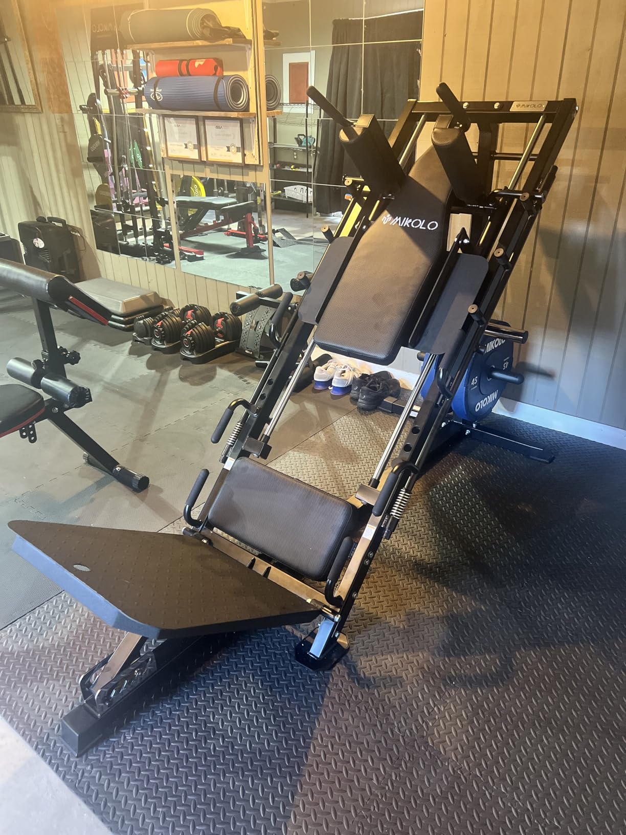 Mikolo Leg Press Hack Squat Machine Combo, Leg Press Machines for Home Gym with Linear Bearing, Hack Squat Machine with Rear and Front Band Pegs, Leg Machine for Full Range Leg Training customer photo 2