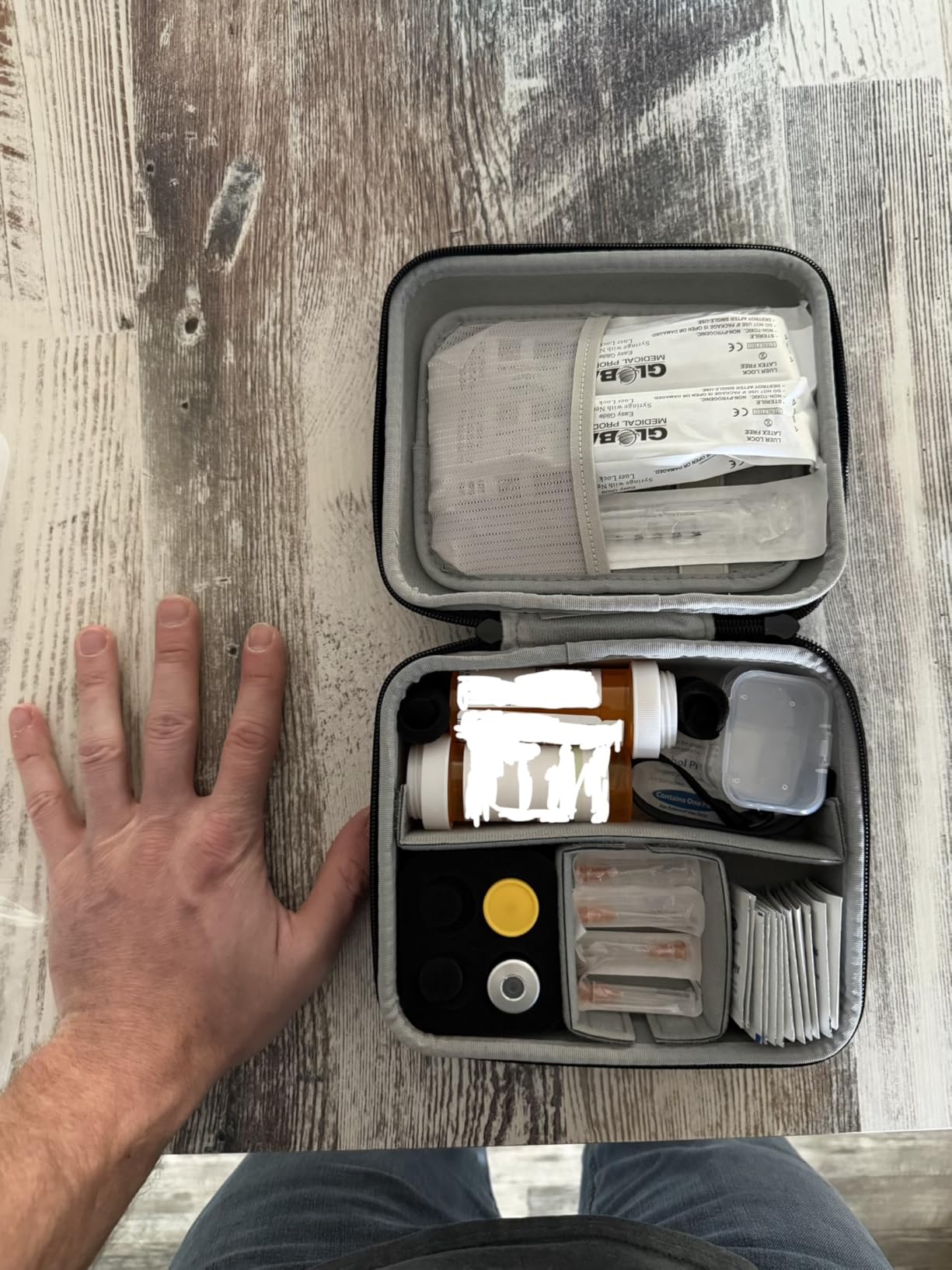 Krypthos Diabetic Supplies Travel Case, Portable Diabetes Organizer for Glucose Meter, Blood Sugar Test Strips Kit, Insulin Pens, Vials, Syringes, Lancing Device and More with Adjustable Dividers customer photo 2