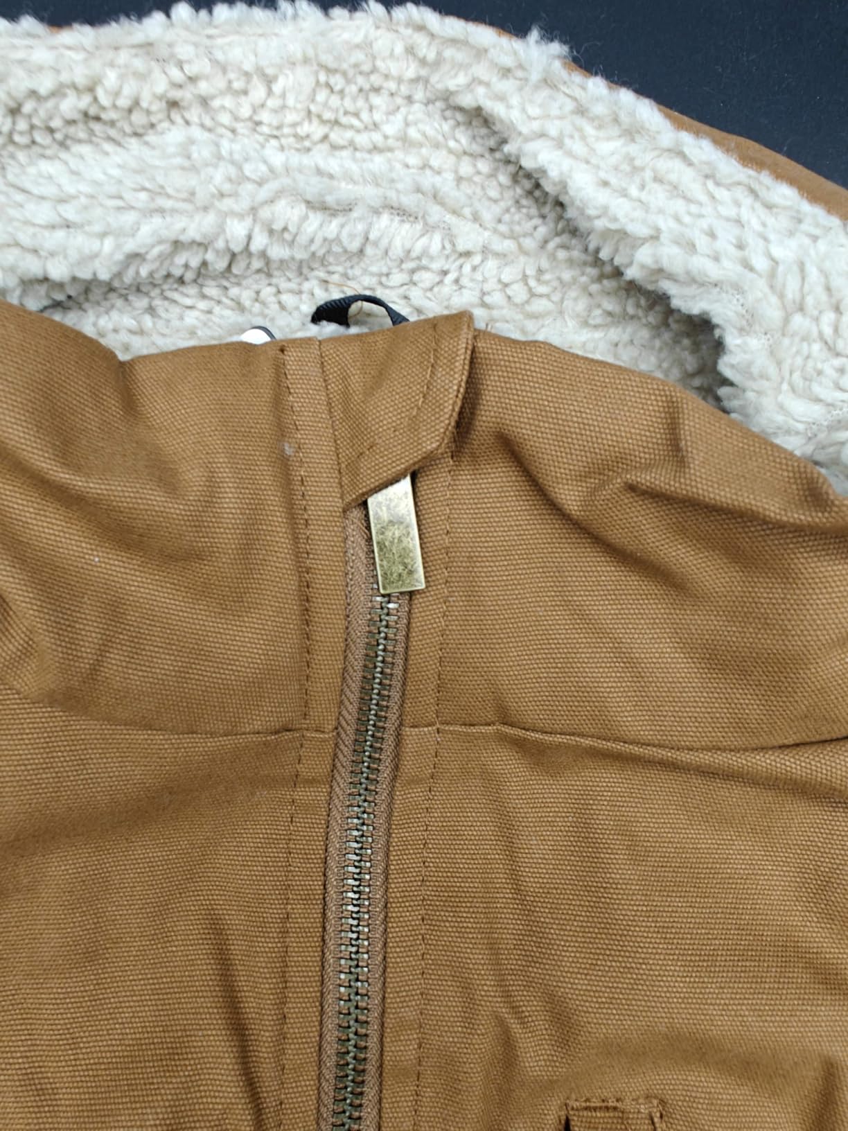 Canvas Heated Vest for Men with 16000mAh 7.4V Baterry Pack, 9 Zones Mens Heated Vest, Sherpa Lined customer photo 2