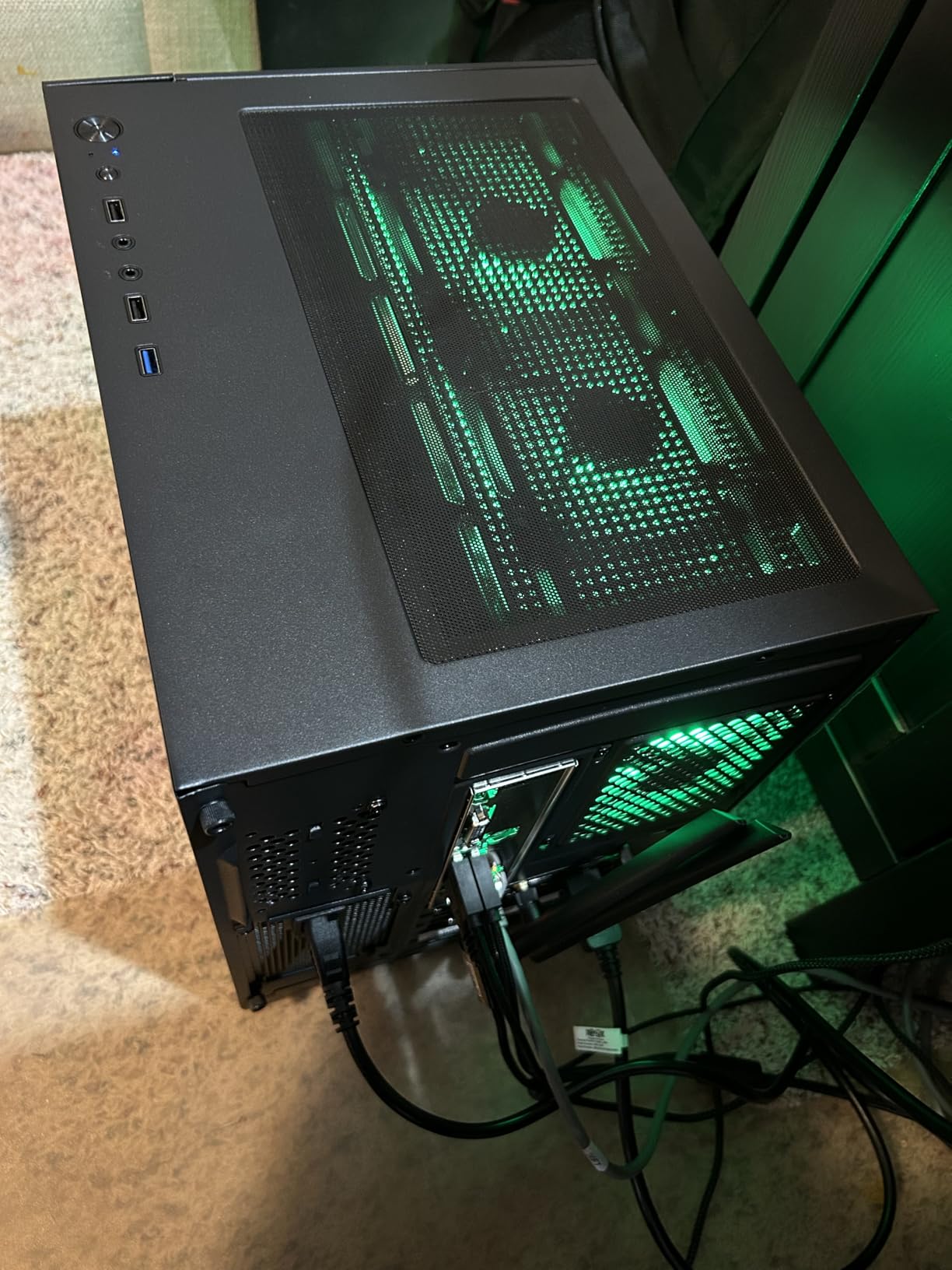 Gaming Desktop Computer PC, AMD Ryzen 5 5600, RTX3050 6GB, 32GB RAM and 1TB M.2 NVMe PCIe, ARGB Fan, WiFi, Game Design Office Console, Sea View Room, Prebuilt Gaming PC Tower customer photo 1