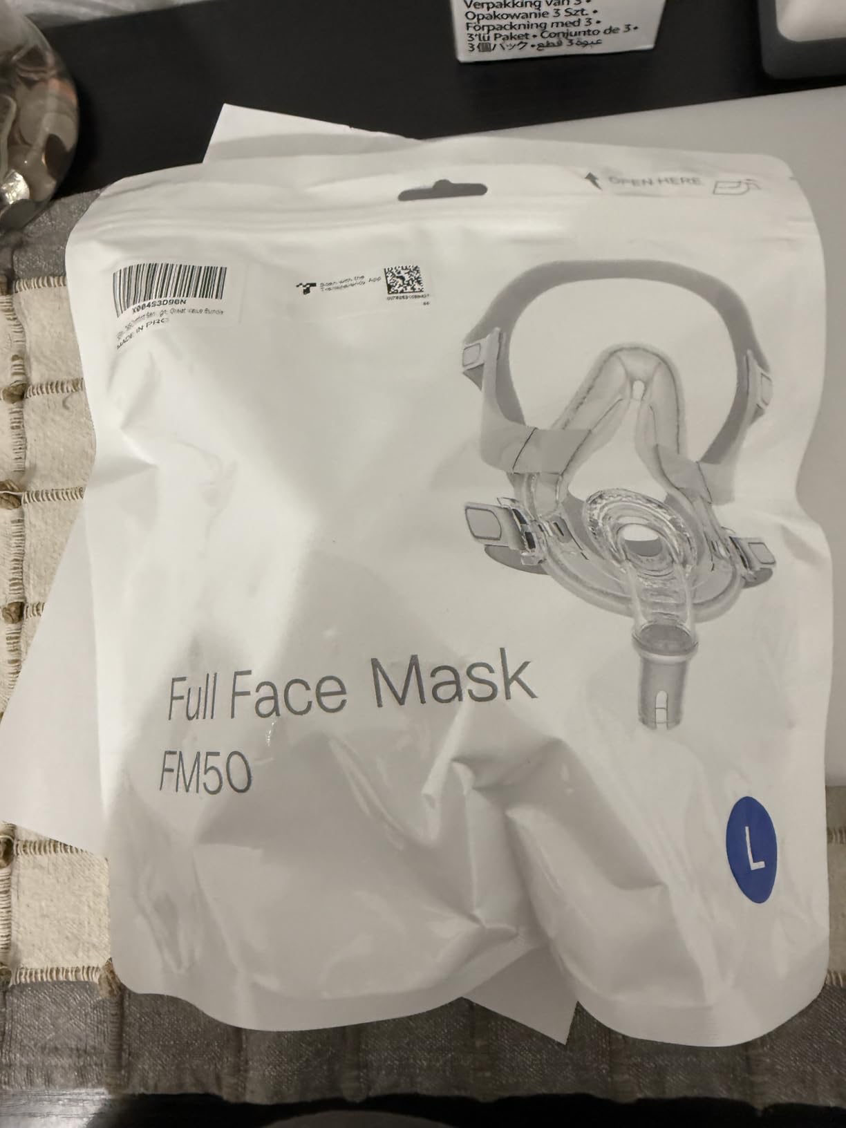 Full Face CPAP Masks with Headgear, Replacement Mask Set for F20,TMS Comfort Series Nasal CPAP MASK. cpap mask,Full Cover Assembly Kit, Elbow and Cushion,Medium customer photo 1