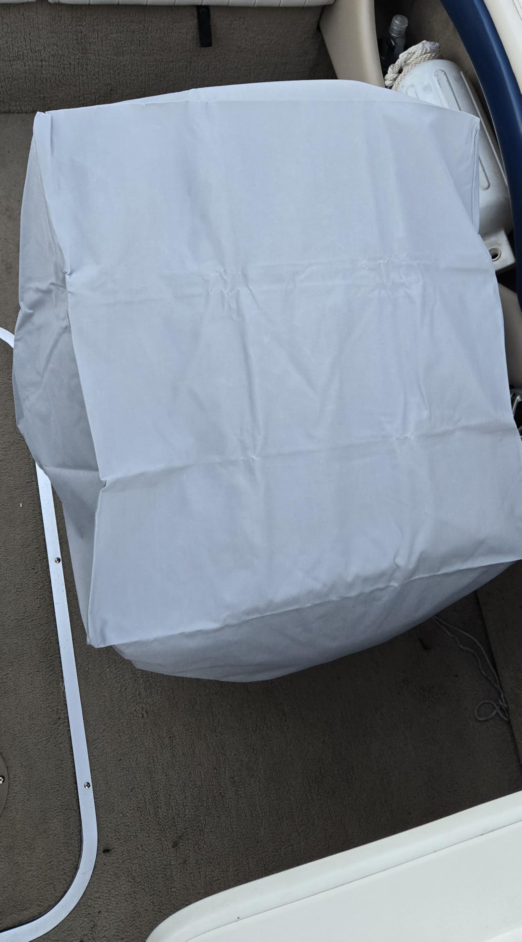 2 Pack Boat Seat Covers - Waterproof 900D Heavy Duty Boat Folding Chair Cover - 18W x 20D x 14H inch, Grey customer photo 2