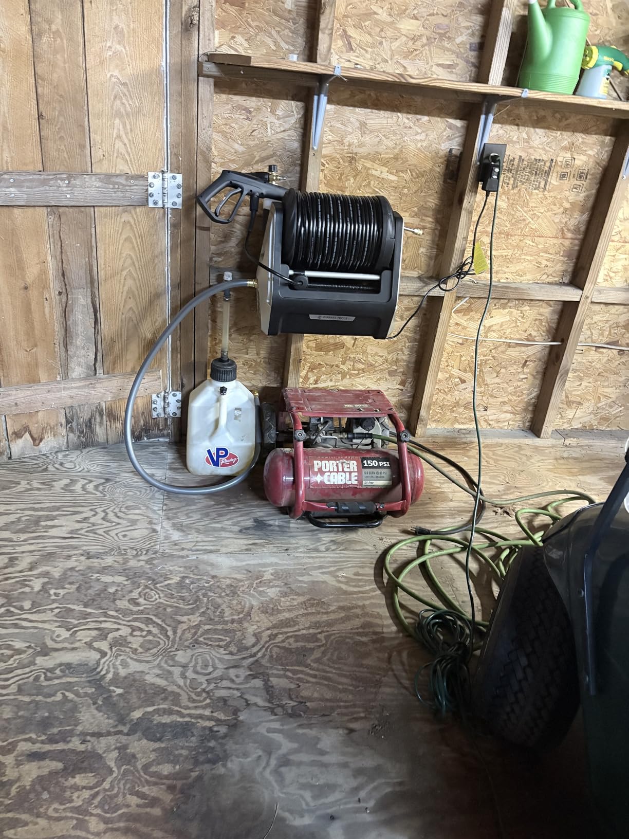 Giraffe Tools Wall Mounted Pressure Washer Essential with Upgraded 1800W Motor, 2900 PSI, 2.2 GPM Electric Power Washer, Automatic Rewind, 100ft Pressure Hoses, 5 Nozzles for Floor/Cars/Fences/Patios customer photo 1