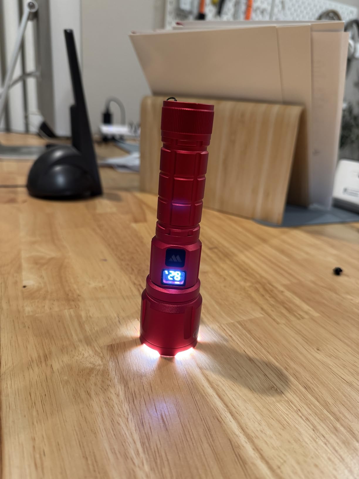 Wdtpro LED Rechargeable Flashlight 2Pack, 3Modes Super Bright High Lumens Flashlights, Zoomable Tactical Flashlight with LCD Display, IP65 Waterproof Flashlights for Home Emergency Camping & Gifts Men customer photo 1