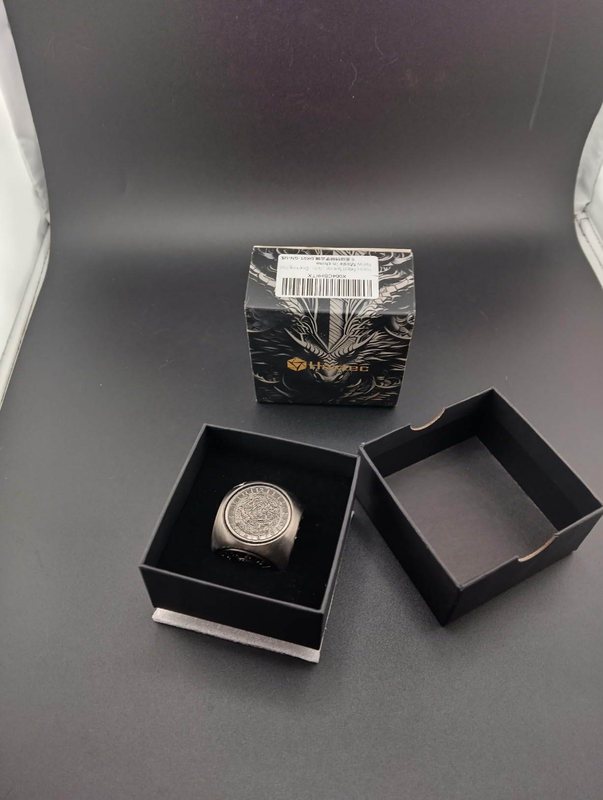 Haxtec Purple-to-Blue Chameleon Spinner Dice 7-in-1 Premium Color-Shifting Metal DND Dice Set D&D Monster Cube D&D Dice Goblins Valentines Day Gamer Gifts DND customer photo 2