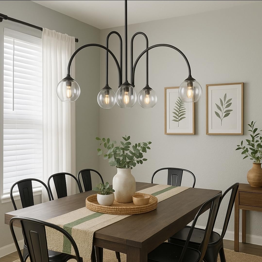 12-Light Large Black Sputnik Chandelier L52'' Large Mid Century Pendant Light Fixture with Milk Glass Globe Shades Luxury Foyer Chandelier for High Ceiling Staircase Living Room Dining Room customer photo 1