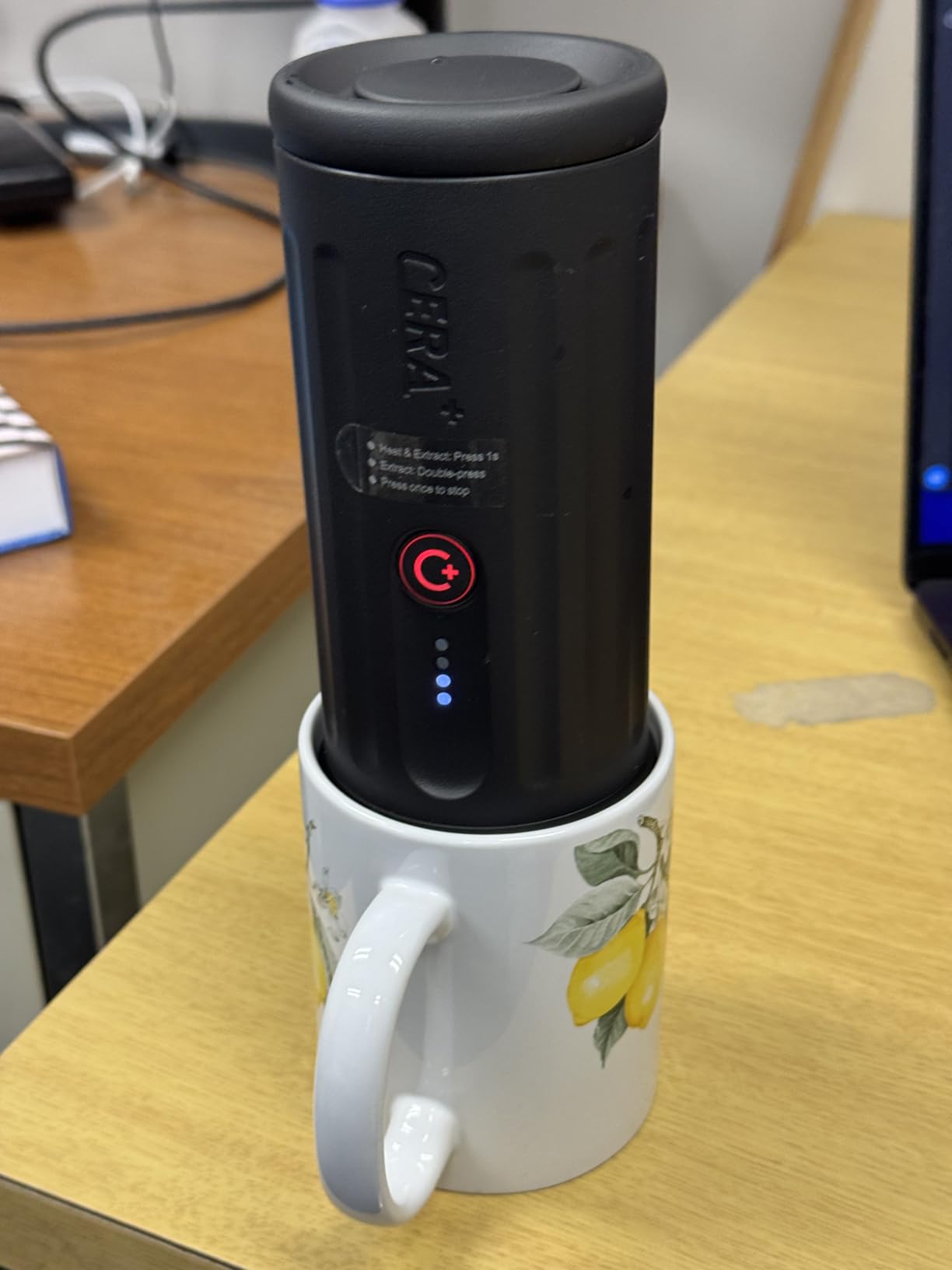 CERA+ Portable Coffee Maker Electric Espresso Machine, Self-Heating 8 Cups per Charge & 20 Bar Small Coffee Maker for Travel & RV, Single Serve Coffee Maker with USB-C Works with NS Capsules & Grounds customer photo 1