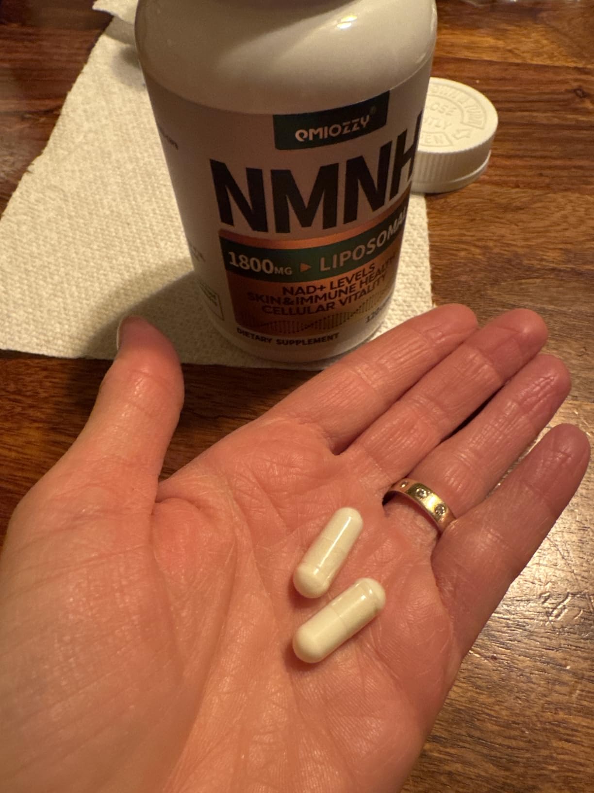 NMNH Supplement 1000mg - Nicotinamide Mononucleotide Alternative, Boost NAD+ with Liposomal Resveratrol & Nicotinamide Riboside NR, for Healthy Cellular, Aging, Energy, 120 Vegan Non-GMO Capsules customer photo 1