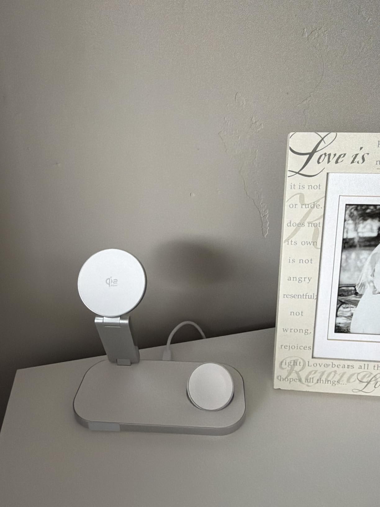 3-in-1 Charging Station for Apple Device, Qi2 25W Certified Magnetic Wireless Foldable Fast Charger Stand Compatible with MagSafe for iPhone 17e/17/16/15/14/13/12/Air Series, Apple Watch & AirPods customer photo 1