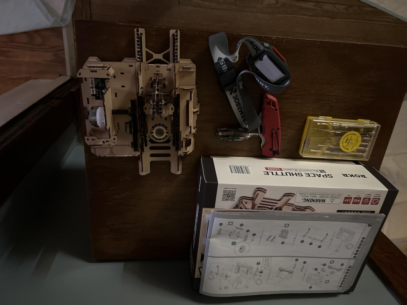 ROKR 3D Puzzles for Adults Space Shuttle, Interactive DIY Building Model with Lighting, Airplane Wooden Puzzles, Desk Decor, Engineering Gifts for Adults Men Teens 14+, STEM Project customer photo 1