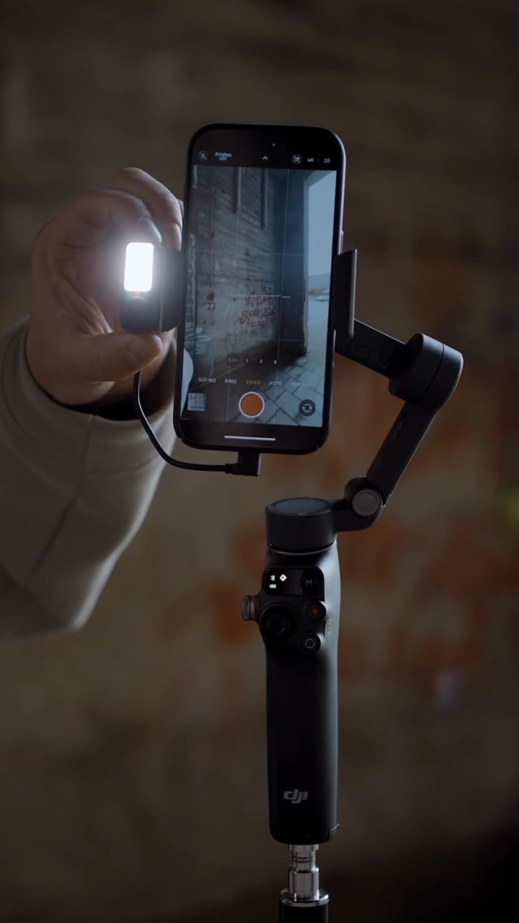 DJI Osmo Mobile 8 Advanced Tracking Combo Gimbal Stabilizer for Phone, AI Native Tracking with Audio & Lighting, 360° Pan Rotation, Built-in Extension Rod & Tripod, 10h Battery, Extension Rod customer photo 2