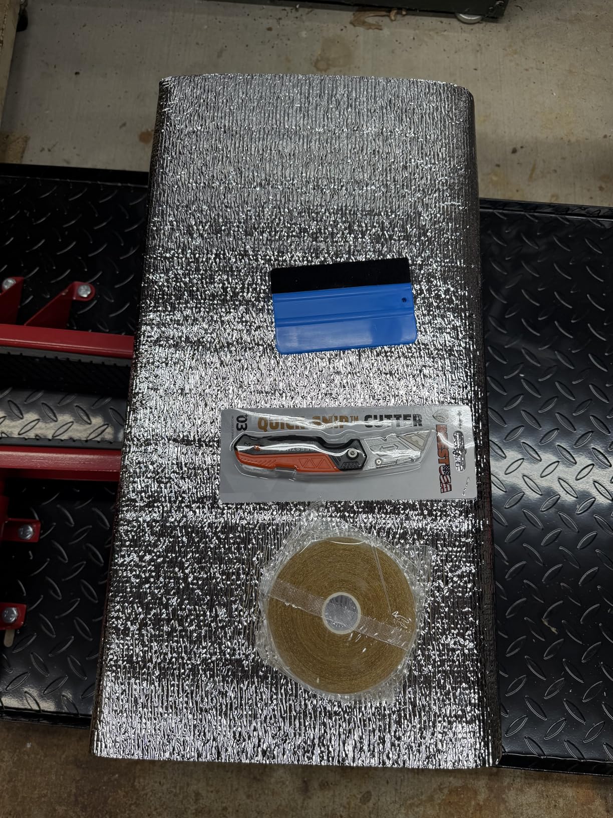 BEEST FULLSTOP Garage Door Insulation Kit - 16x7 & 16x8ft Single Garage Door Insulation Panels - 16 Pre-Cut 24x48 Foam-Core Panels w/ Tape, Cutter & Squeegee - Easy DIY For Instant Temperature Control customer photo 2