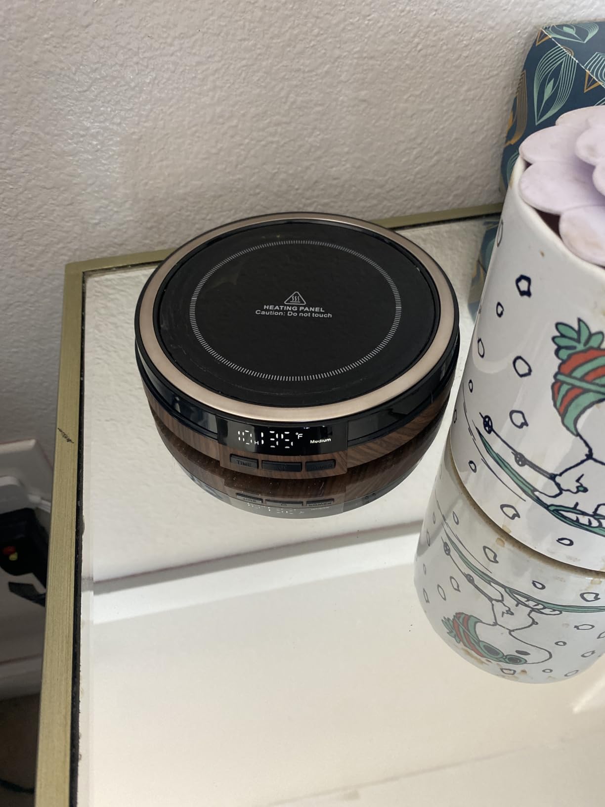 Coffee Mug Warmer for Desk, 50W Fast Heating Cup Warmer with Smart Display, 4 Temps & 12H Timer, Auto Shut Off for Tea, Milk, Hot Drinks customer photo 2