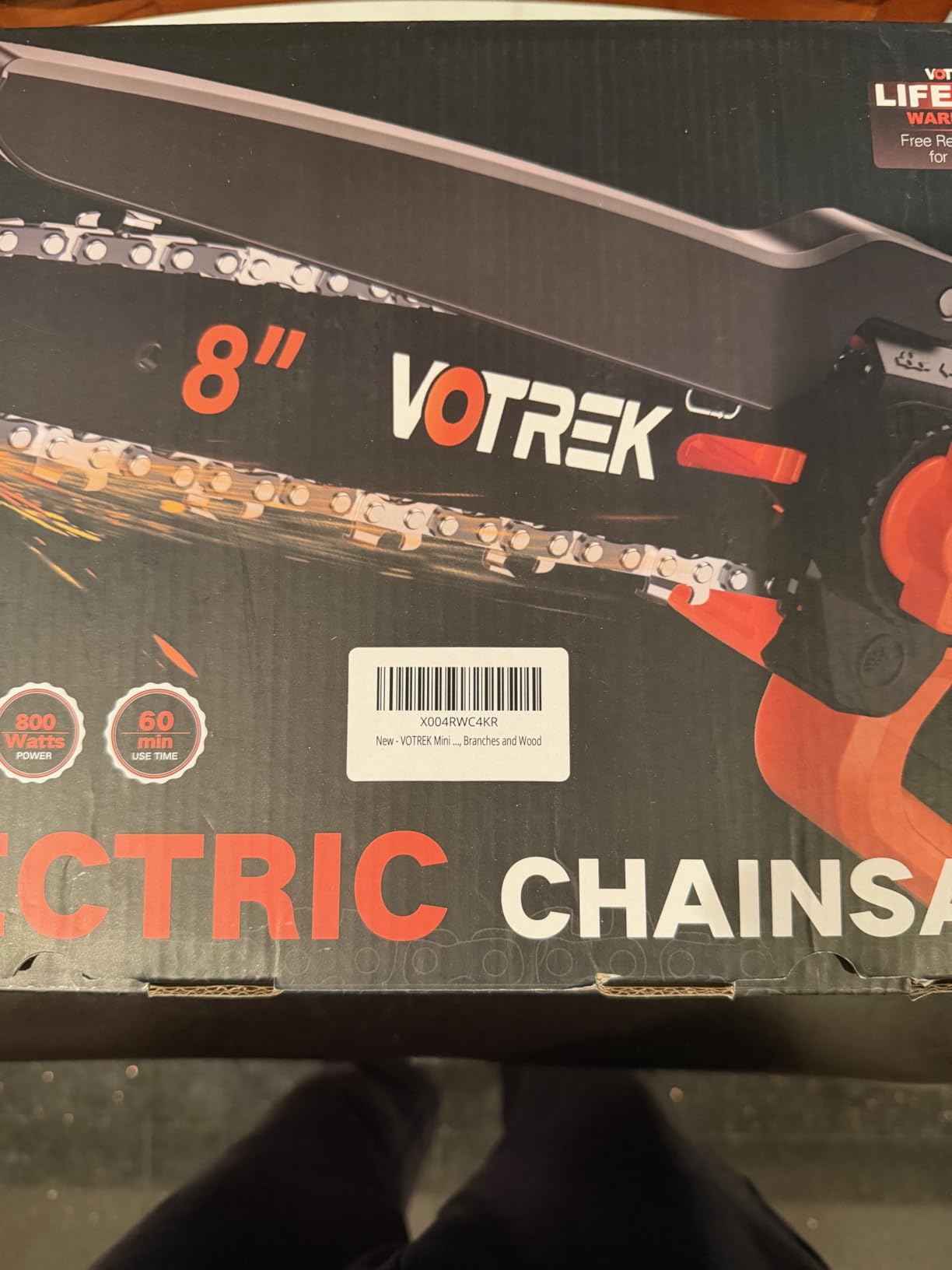 VOTREK® 8-INCH Mini Chainsaw Cordless, [3.0AH] Battery Powered Electric Chain Saw, Handheld Small Hand Saw for Wood Cutting Tree Trimming Branch Cutter [Auto Oiler] [Tool-Free Tensioner] [Brushless] customer photo 2