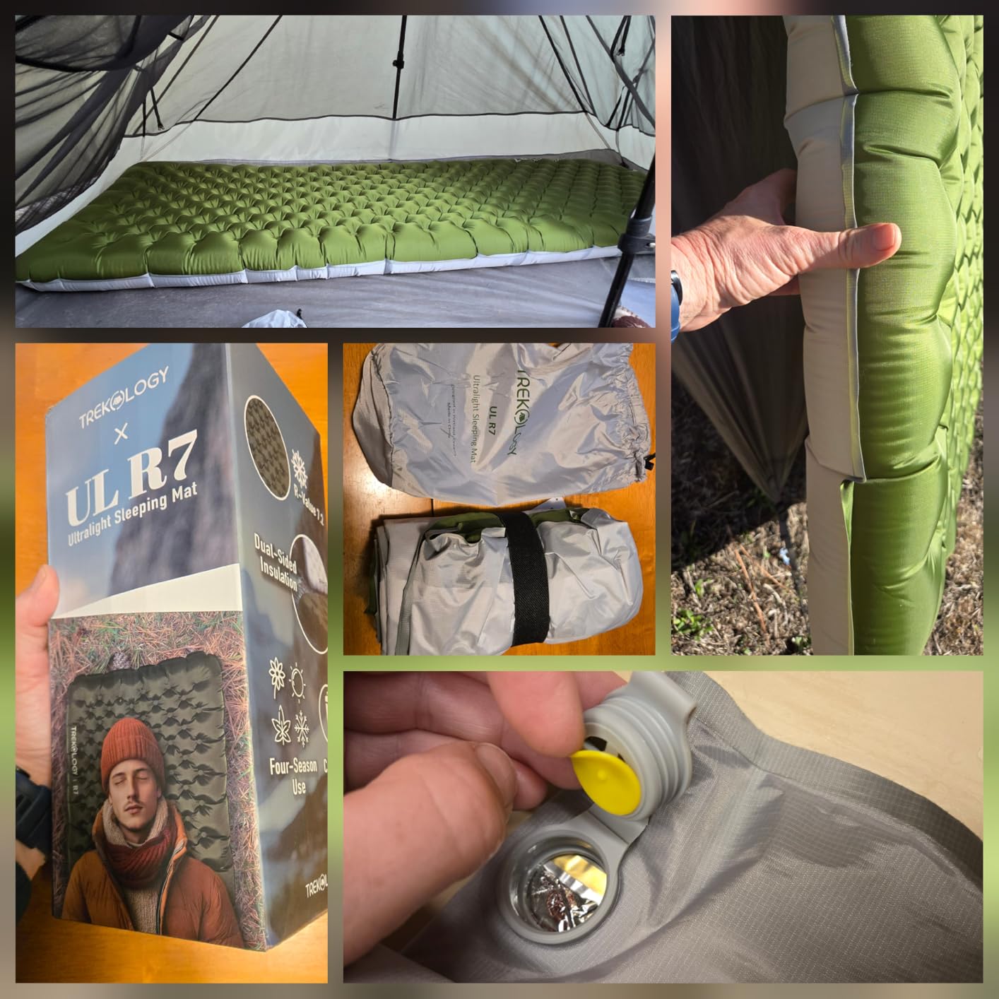 TREKOLOGY Sleeping Pad for Camping- Ultra-Lightweight, 4