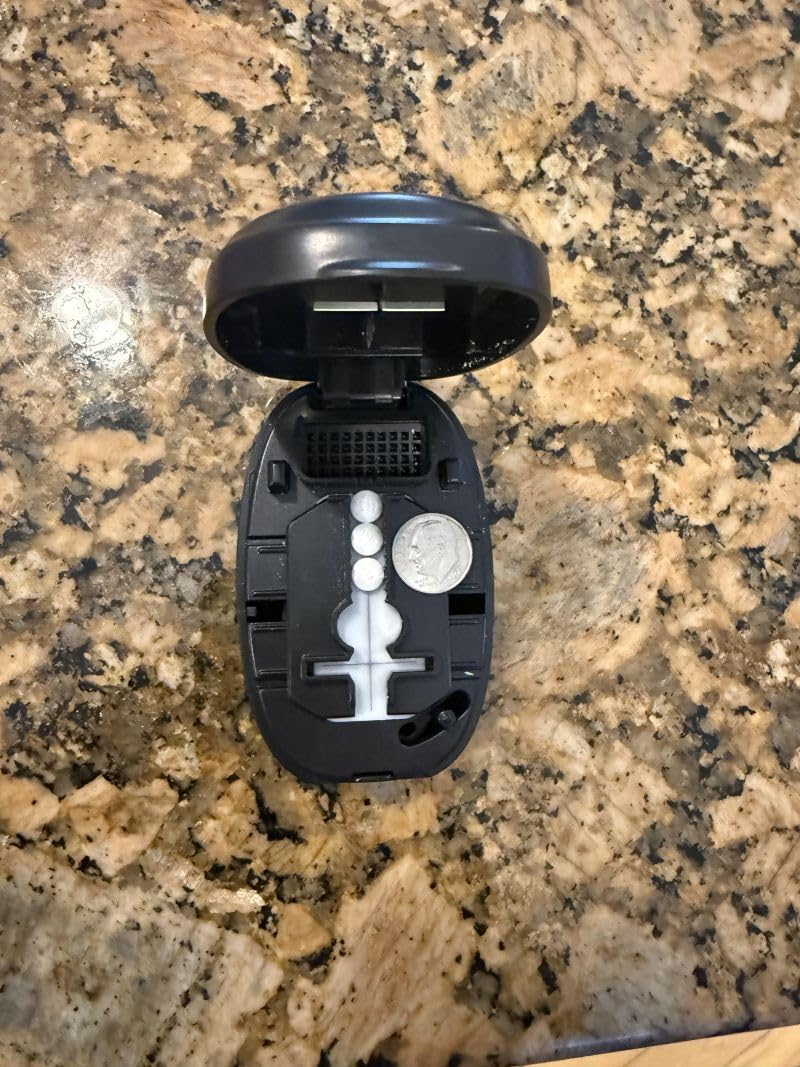 Pill Cutter Splitter for Small and Tiny Pills, 1/2 1/4 Pill Splitter for Small Pills,Vitamins, Tablets in Half or Quarters, Accurate and Easy Cutting, Stainless Steel Blade, Back Storage (Black) customer photo 2