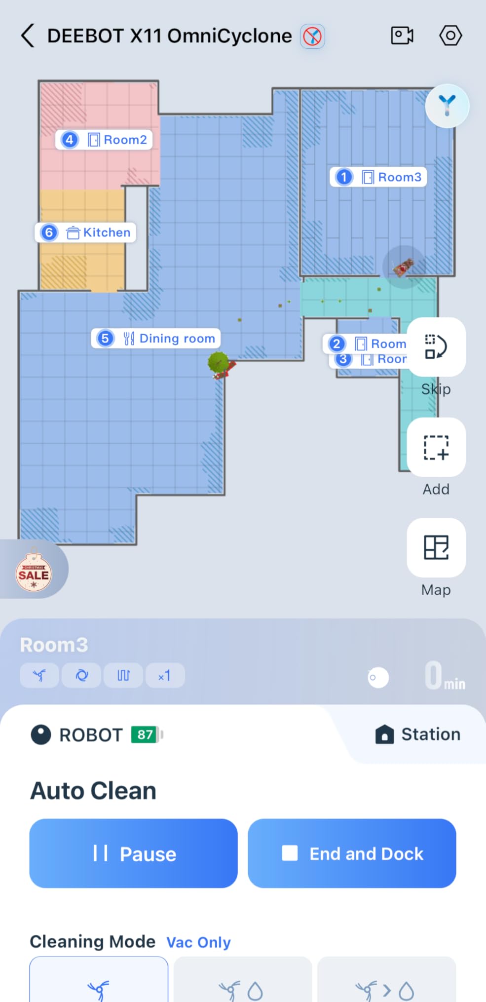 DEEBOT X11 OmniCyclone Robot Vacuum and Mop, PowerBoost Charging, OZMO Roller 2.0 Self-Washing, 19,500Pa Suction, Bagless Station, AIVI 3D Navigation, Hardwood/Carpet/Tile customer photo 2