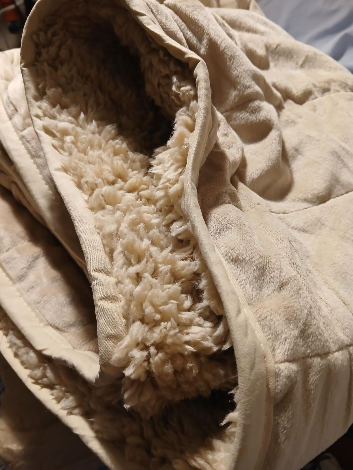 Ourea Cordless Heated Blanket with 10000mAh Power Bank, Portable Rechargeable Sherpa Throw, Low-Voltage Battery Operated Heating Blanket for Indoor & Outdoor Use, Soft Warm Cozy Gift for Women customer photo 1