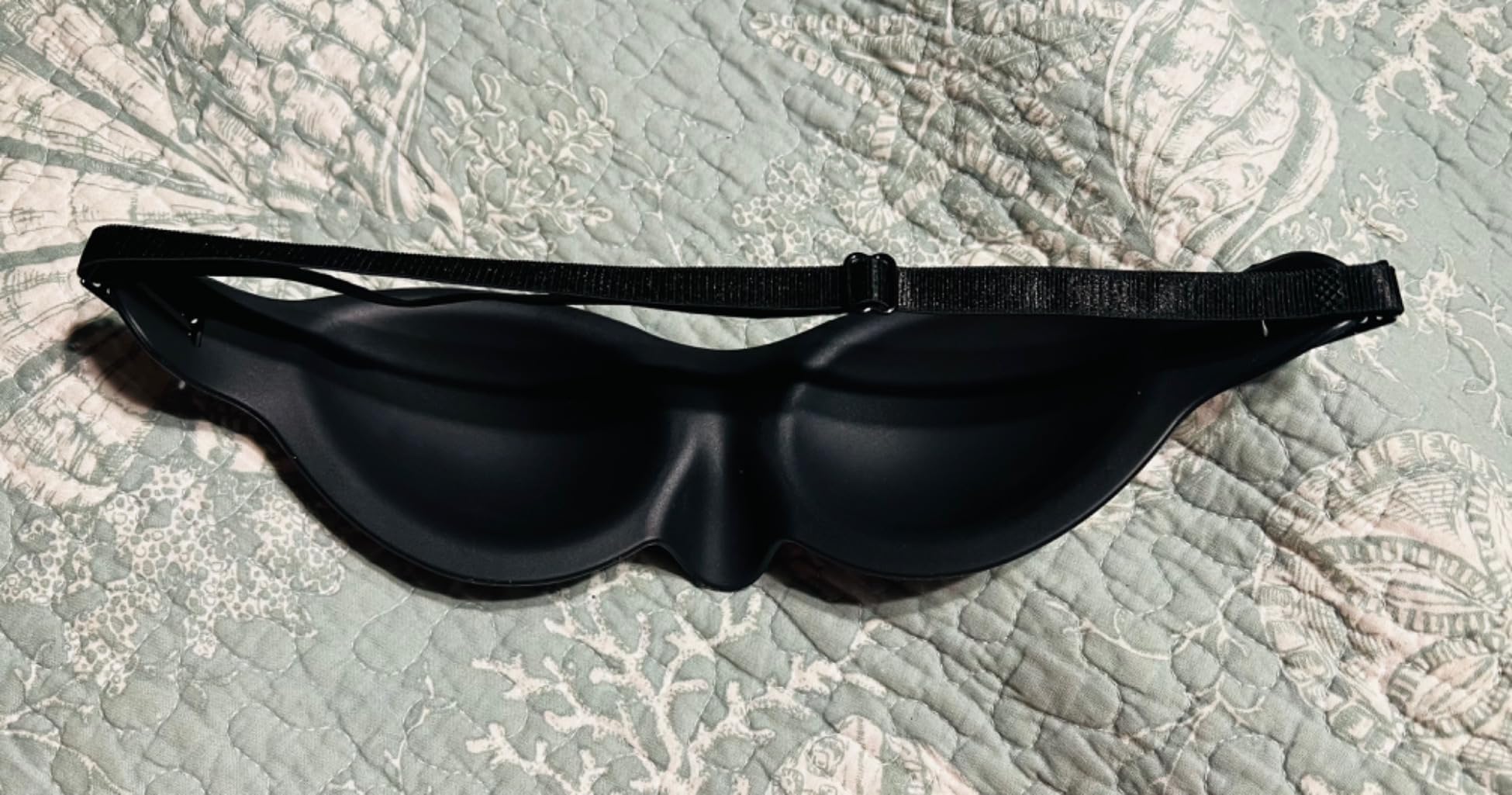 Moisture Chamber Glasses for Dry Eyes - Vowleike 3D Silicone Small Face Design Soft Sleep Goggles for CPAP Users with Adjustable Strap, Reusable Hydrating Sleep Eye Mask for Night (Semi-Matte Black) customer photo 1