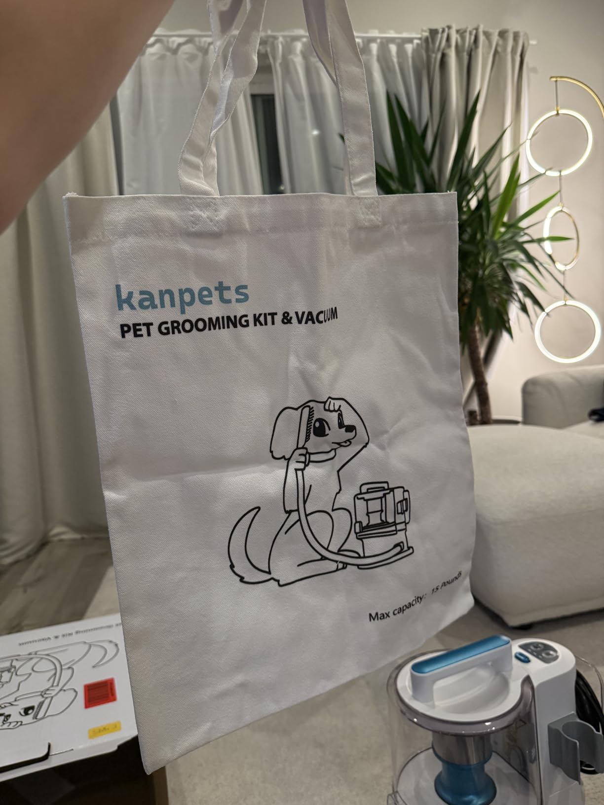 Pet Grooming Kit with 3.4L Oversized Vacuum Suction - 99% Pet Hair Removal - Professional Dog Clippers & Shedding Tools for Cats, Teddy, Poodle, Golden Retrievers (Pearl White) customer photo 1