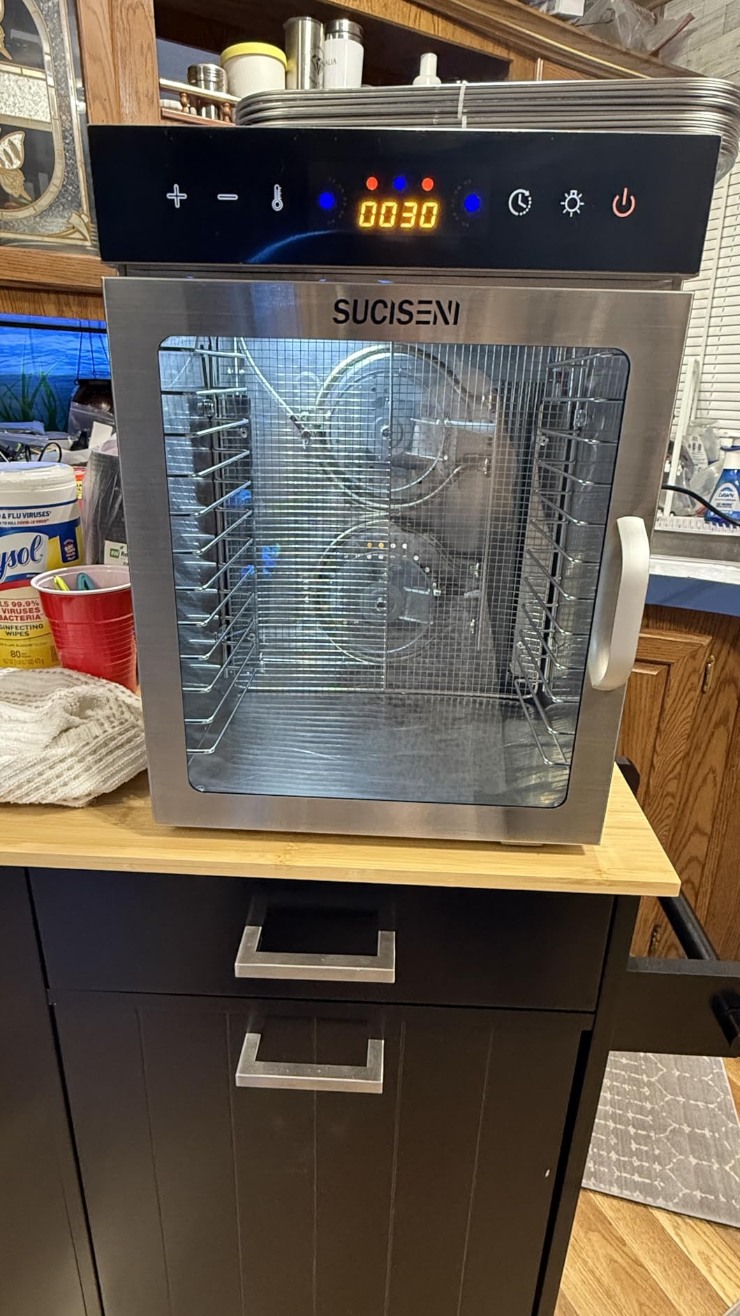 SUCICENI Food Dehydrator Machine 12 Stainless Steel Trays 1000W Meat Dehydrator for Home Use, 24H Timer & 195°F Temperature Control Food Dryer for Jerky Fruit Herbs Mushroom Dog Treats customer photo 1