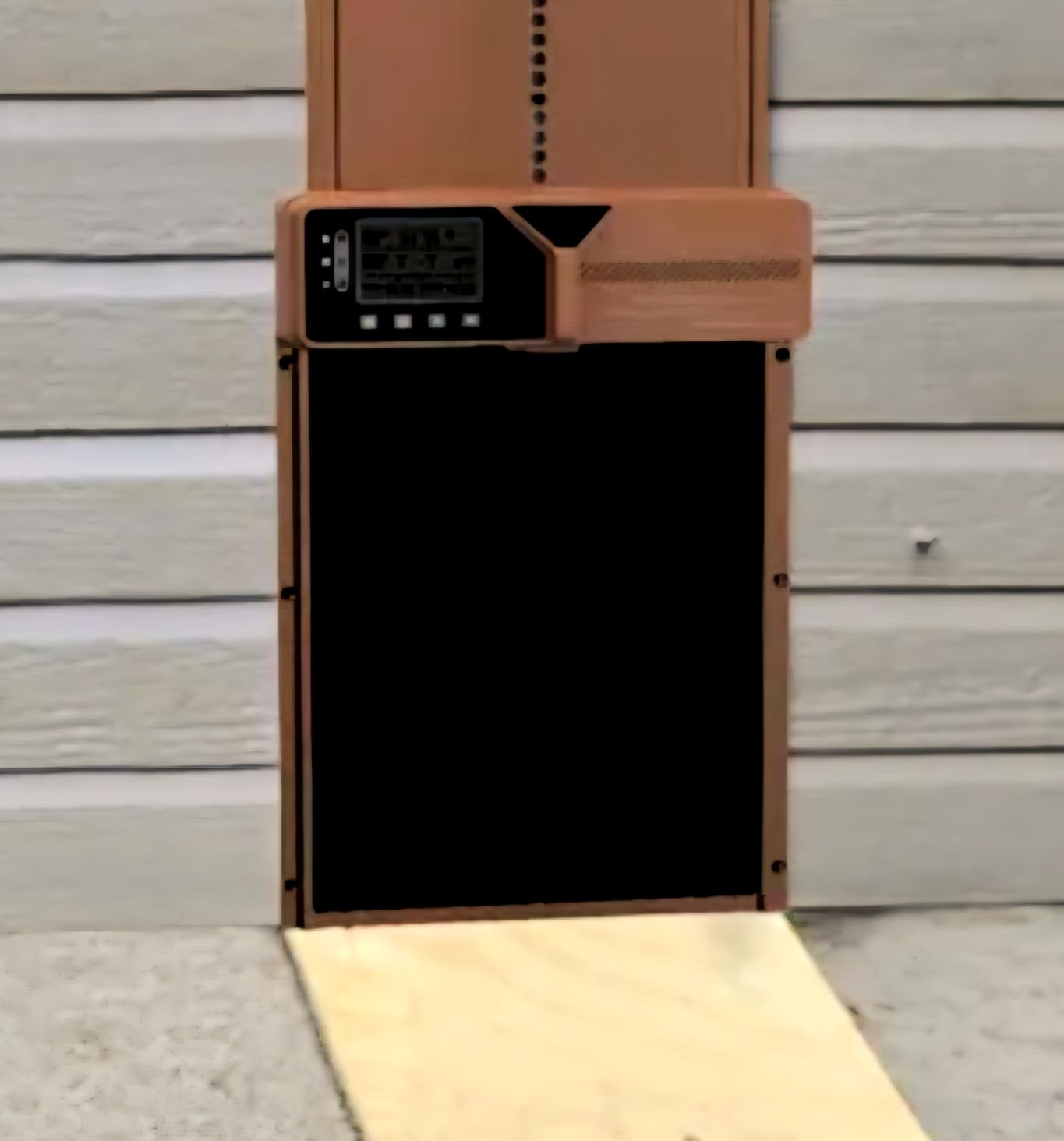 Upgraded Large Automatic Chicken Coop Door - Solar,Battery Powered Chicken Door Opener | Timer,Light Sensor,Remote,Manual Control | Anti-Pinch, Predator Proof All-Weather Resistance Coop Door customer photo 1