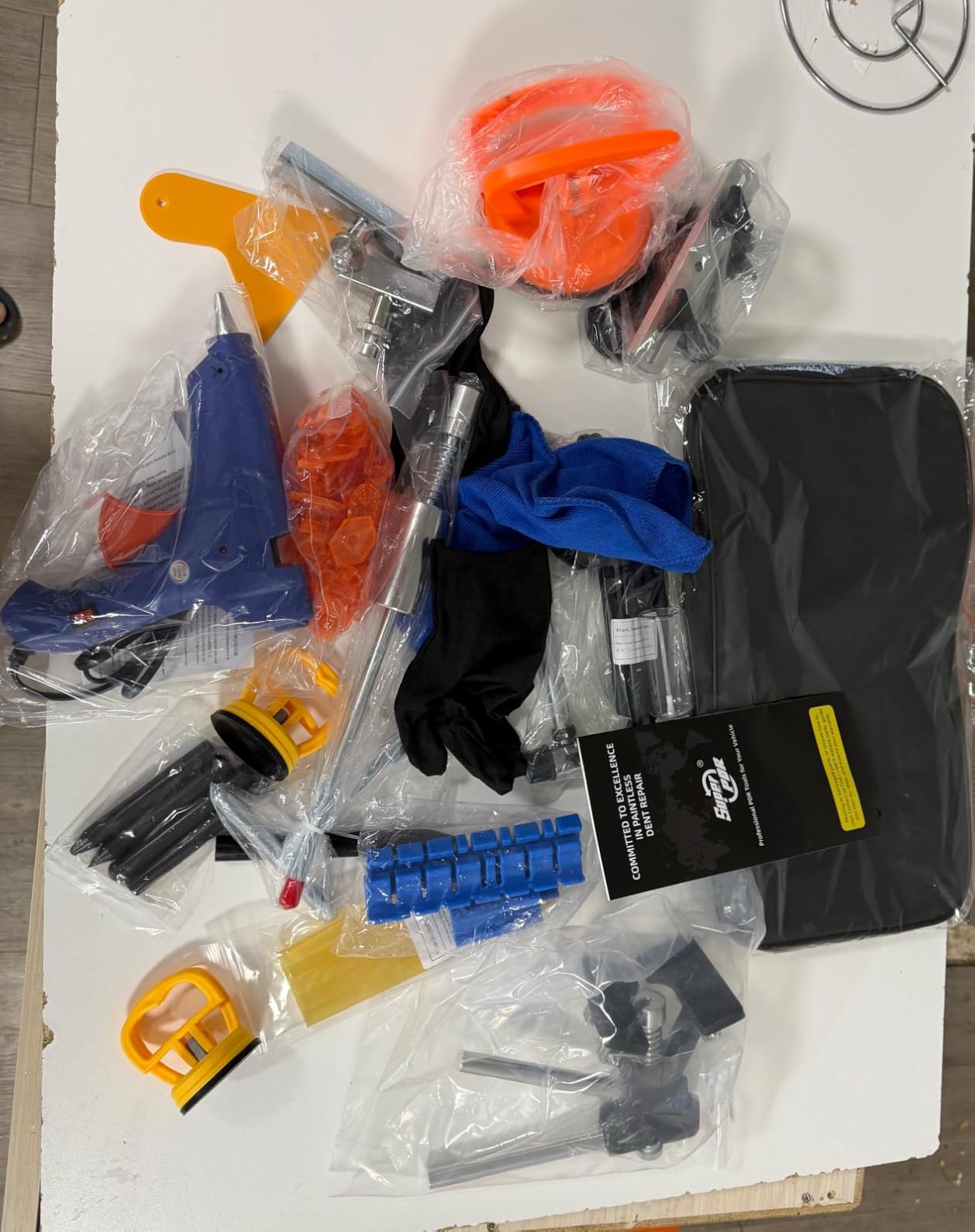 Car Dent Puller Kit, Dent Remover for Car Dent Repair with High Adhesion Pull Tabs, Glue Gun & Sticks, Suction Cup, Slide Hammer T-Bar, PDR Tools for Paintless Dent Removal at Home and Garage customer photo 1