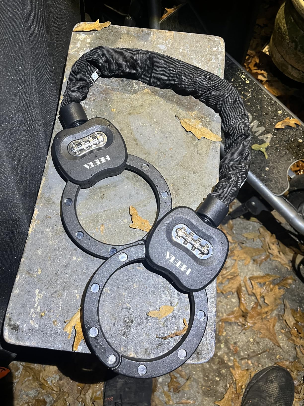 HEETA Electric Scooter Lock Anti Theft, 4 Digit Combination Bike Chain Lock, Heavy Duty Security Bicycle Lock Cable Accessories for E Scooter, E Bike, Motorcycle, Door, Gate & Fence customer photo 1