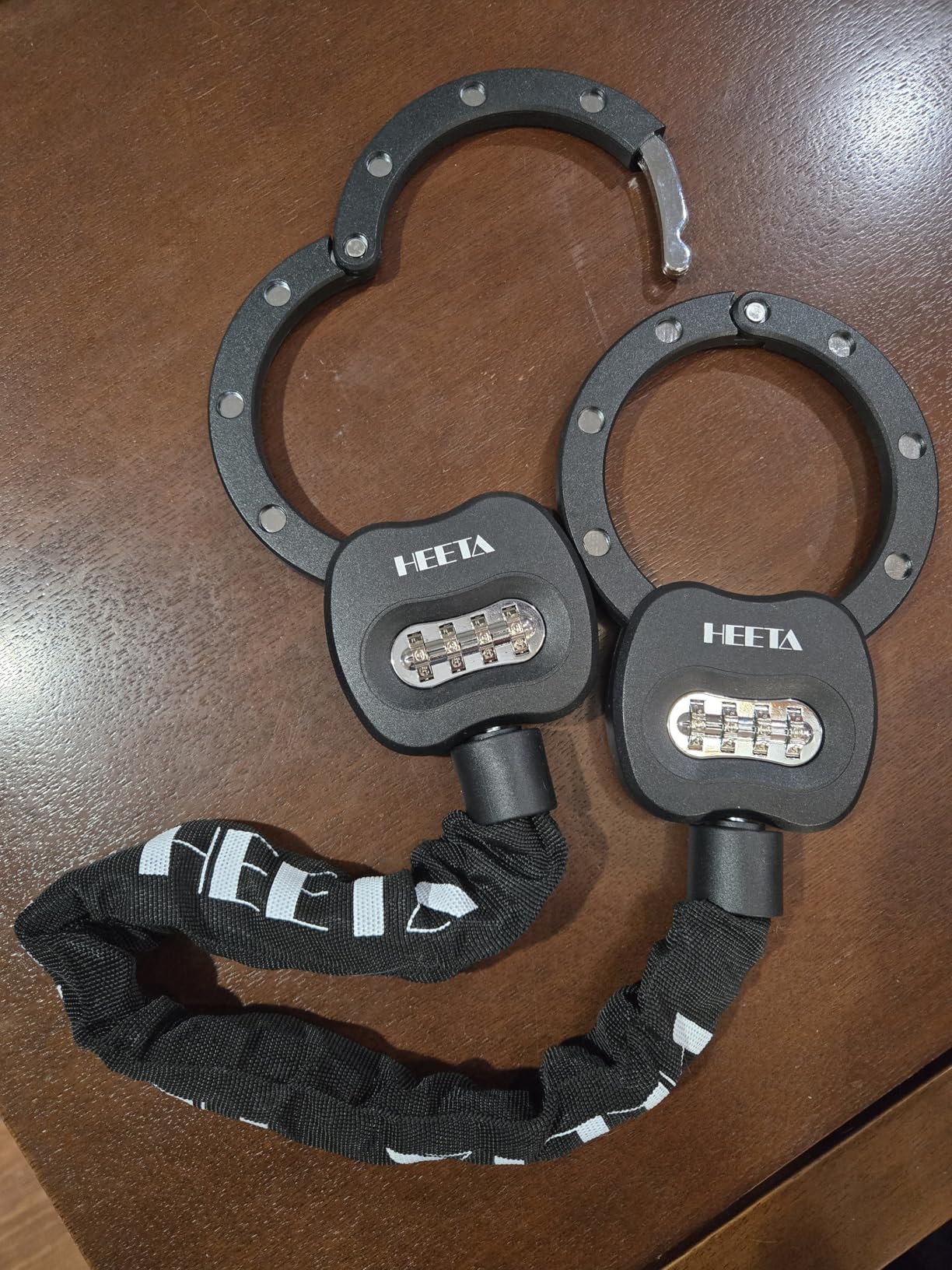 HEETA Electric Scooter Lock Anti Theft, 4 Digit Combination Bike Chain Lock, Heavy Duty Security Bicycle Lock Cable Accessories for E Scooter, E Bike, Motorcycle, Door, Gate & Fence customer photo 2