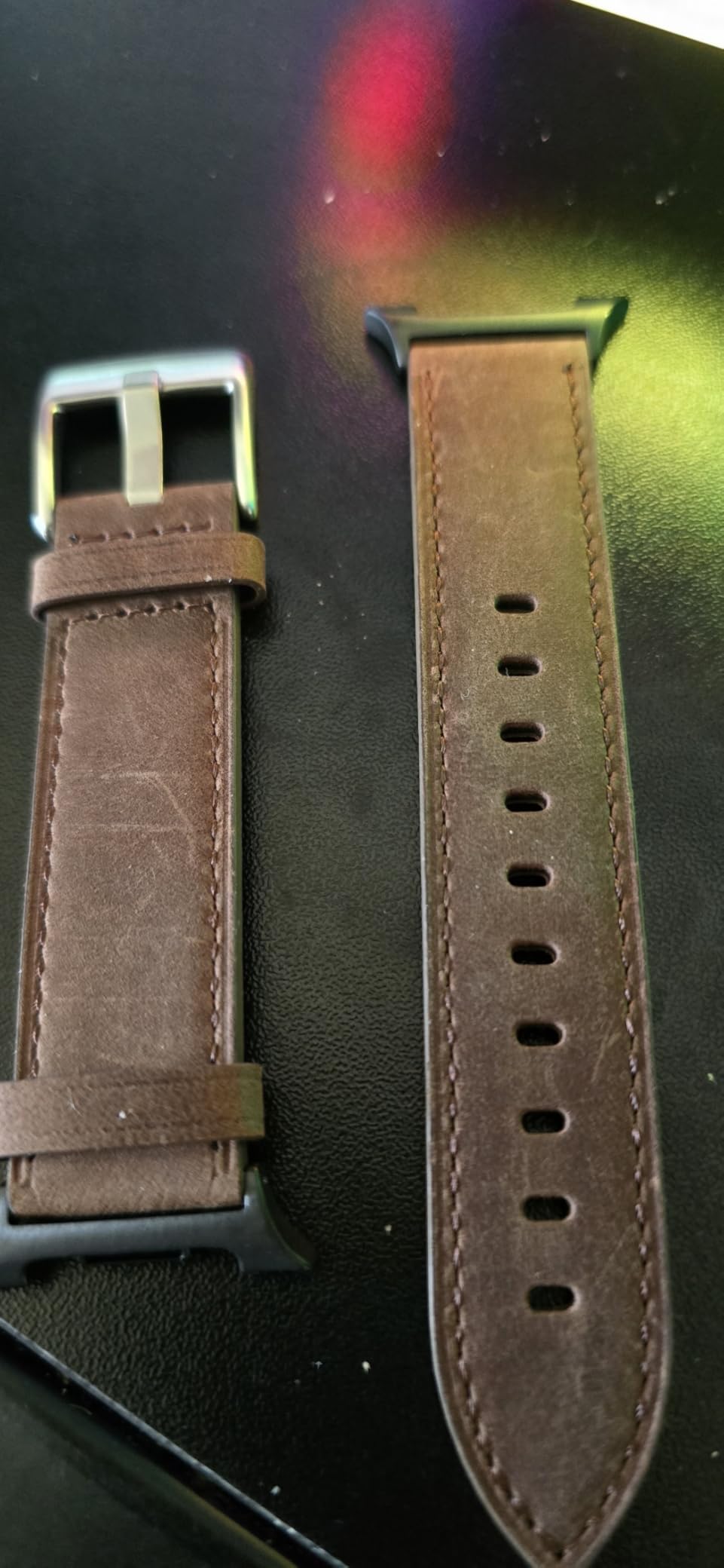 Genuine Leather Band Compatible with Samsung Galaxy Watch 8 40mm/44mm/Classic 46mm 2025, Premium Leather Replacement Wristband Strap for Galaxy Watch8/Classic customer photo 1
