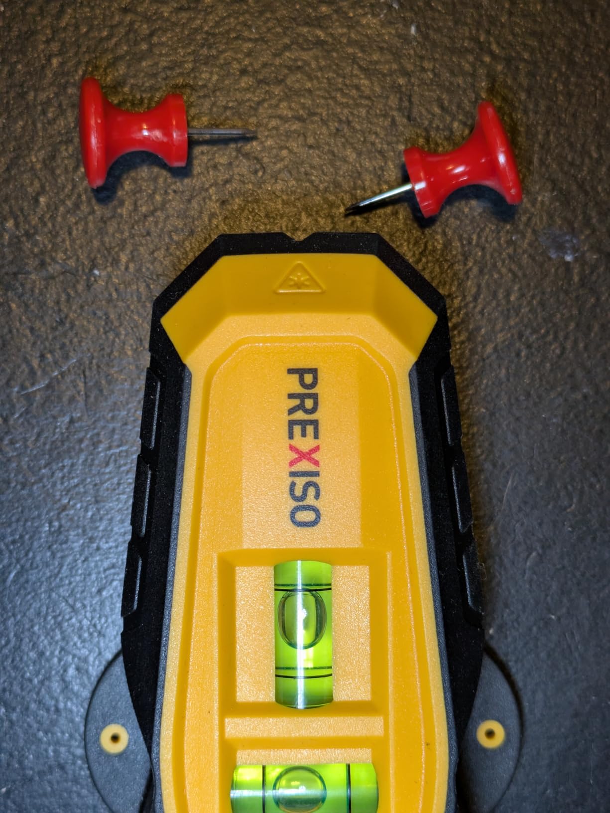 PREXISO 2-in-1 Line Laser Level with Magnetic Stud Finder, Compact Wood & Metal Detector with Bubble Vials for Accurate Markings, Multi Surface Wall Scanners Tool for Hanging Frames & Pictures customer photo 2