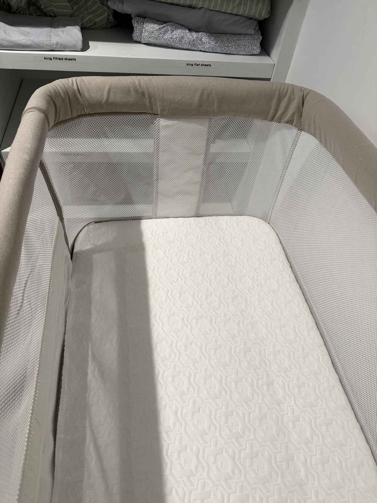 NeoBorn 3 in 1 Baby Bassinet, Bedside Bassinet for Baby, Rocking Bassinet with Breathable Full-Mesh, Mattress and Soft Sheet, Adjustable Height, Stable and Secure Crib for Newborns customer photo 1