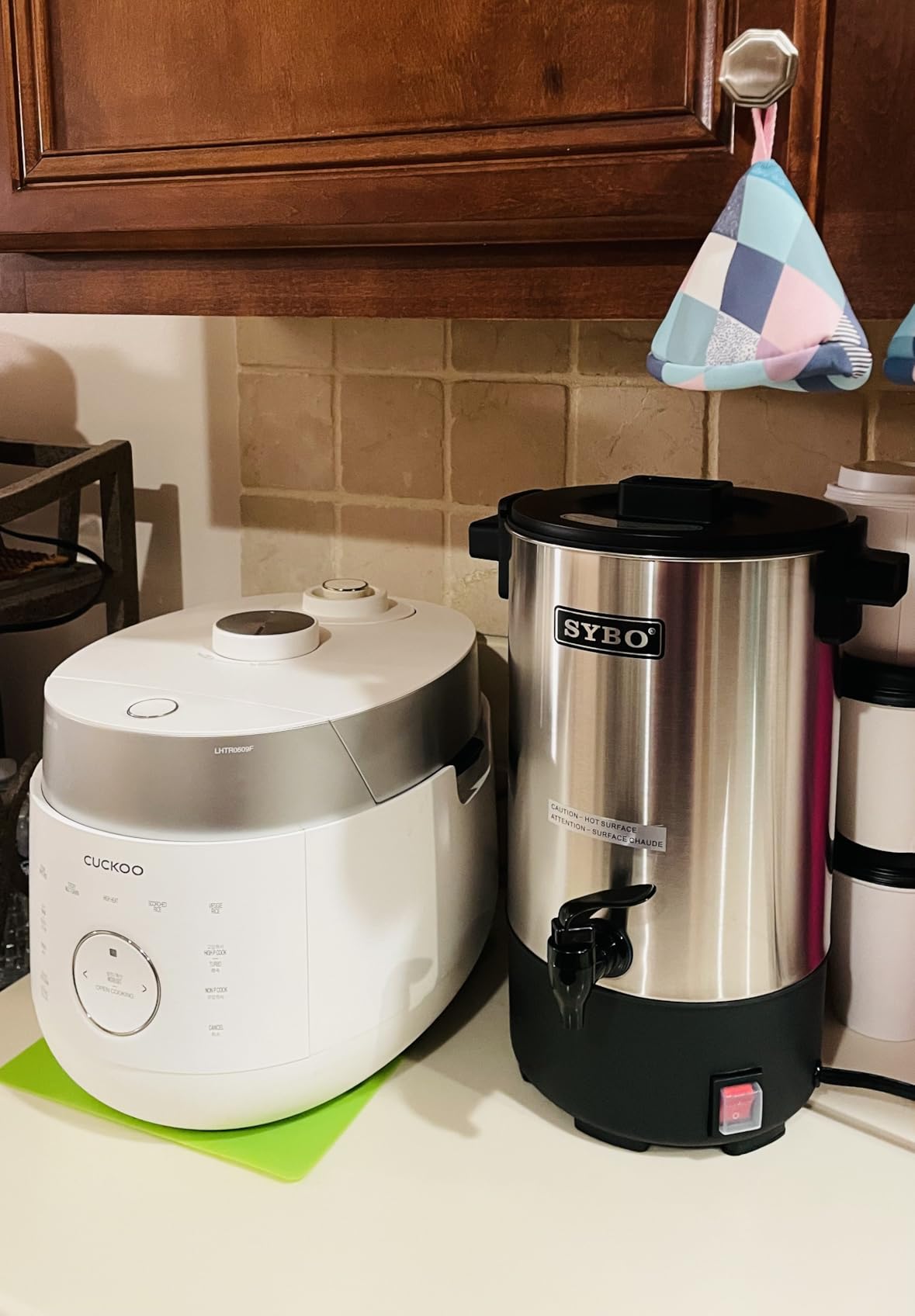 SYBO 120 Cup Commercial Coffee Urn & Hot Beverage Dispenser Stainless Steel Percolate Maker Fast Brew Keeps Warm - Ideal for Tea Water at Events Catering 18 L Metallic customer photo 1