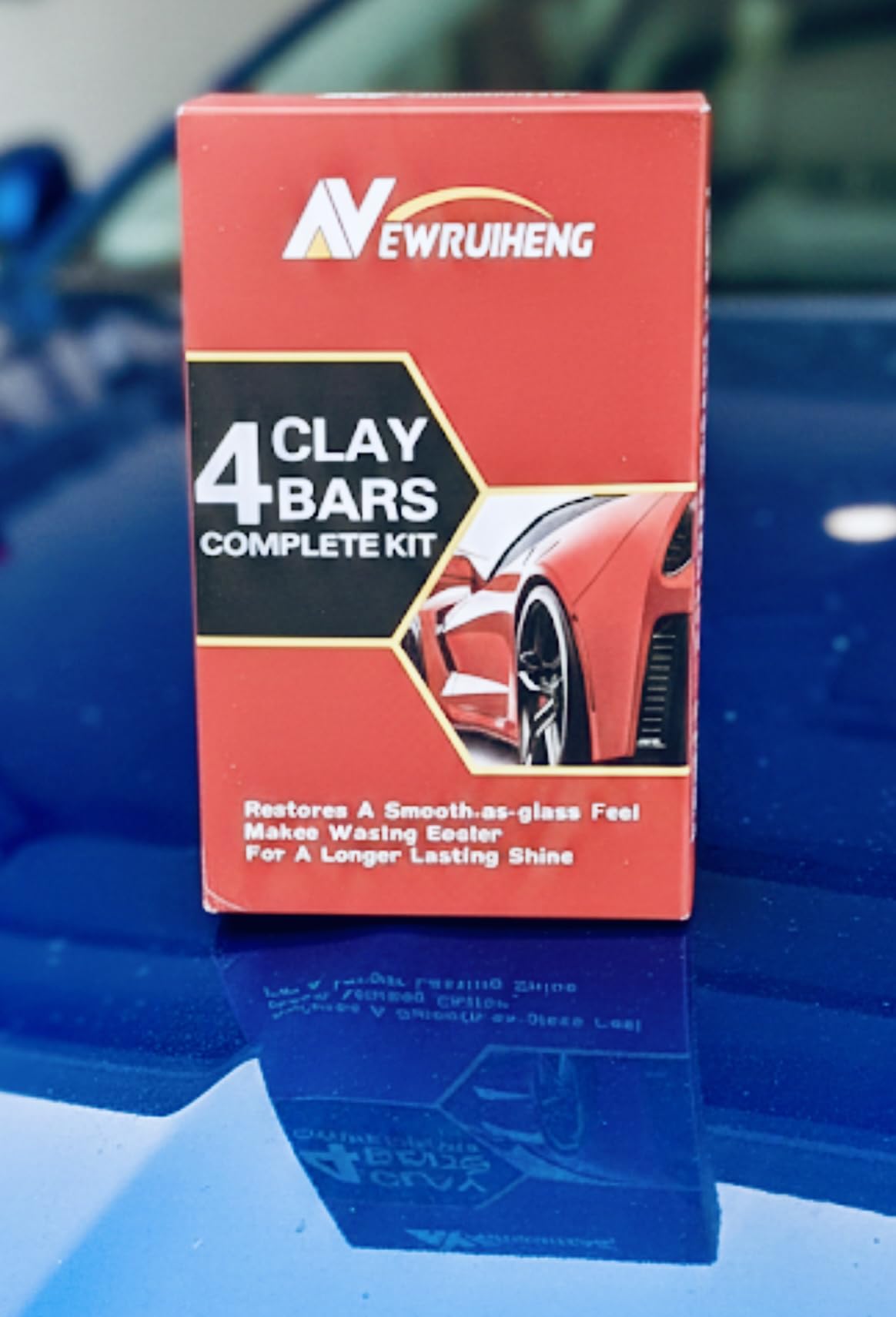 Car Clay Bars Auto Detailing and Clay Synthetic Lubricant Kit with 4 PCS Clay Bars, Clay bar Lubricant Tablets 10 Pack customer photo 1