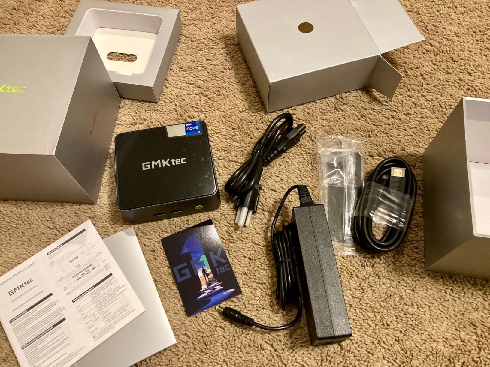 GMKtec Mini PC Intel i7 12700H Processor (14C/20T 4.7 GHz) 16GB DDR4 1TB SSD, i226v NIC Mini Desktop Computers Iris XE Graphics, Triple 4K Display, WiFi 6, BT5.2, USB-C M3 Ultra customer photo 2