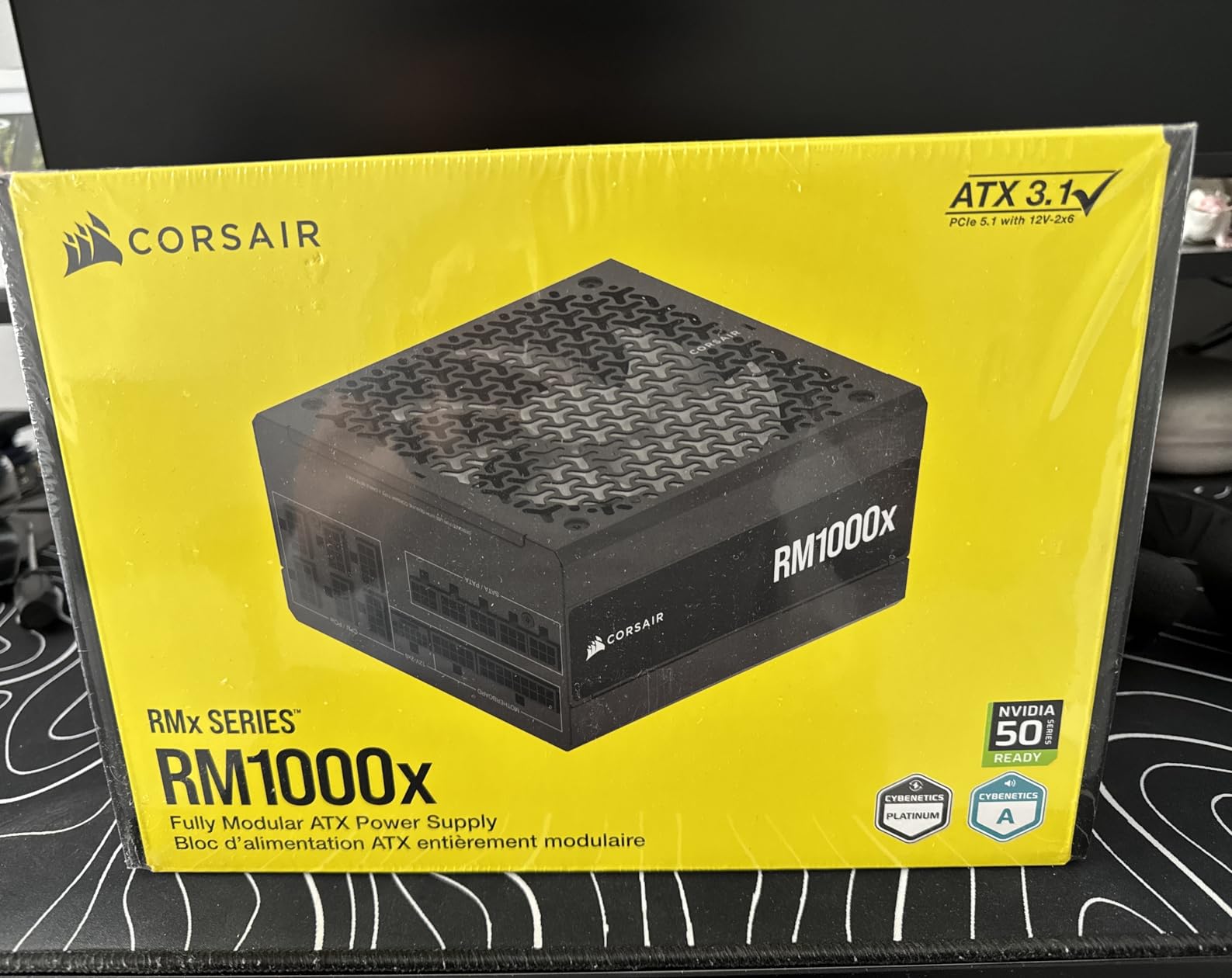 CORSAIR RM1000x ATX 3.1 PCIe 5.1 Ready Fully Modular 1000W Power Supply - Low-Noise, Cybenetics Gold Efficiency, Native 12V-2x6 Connector customer photo 1