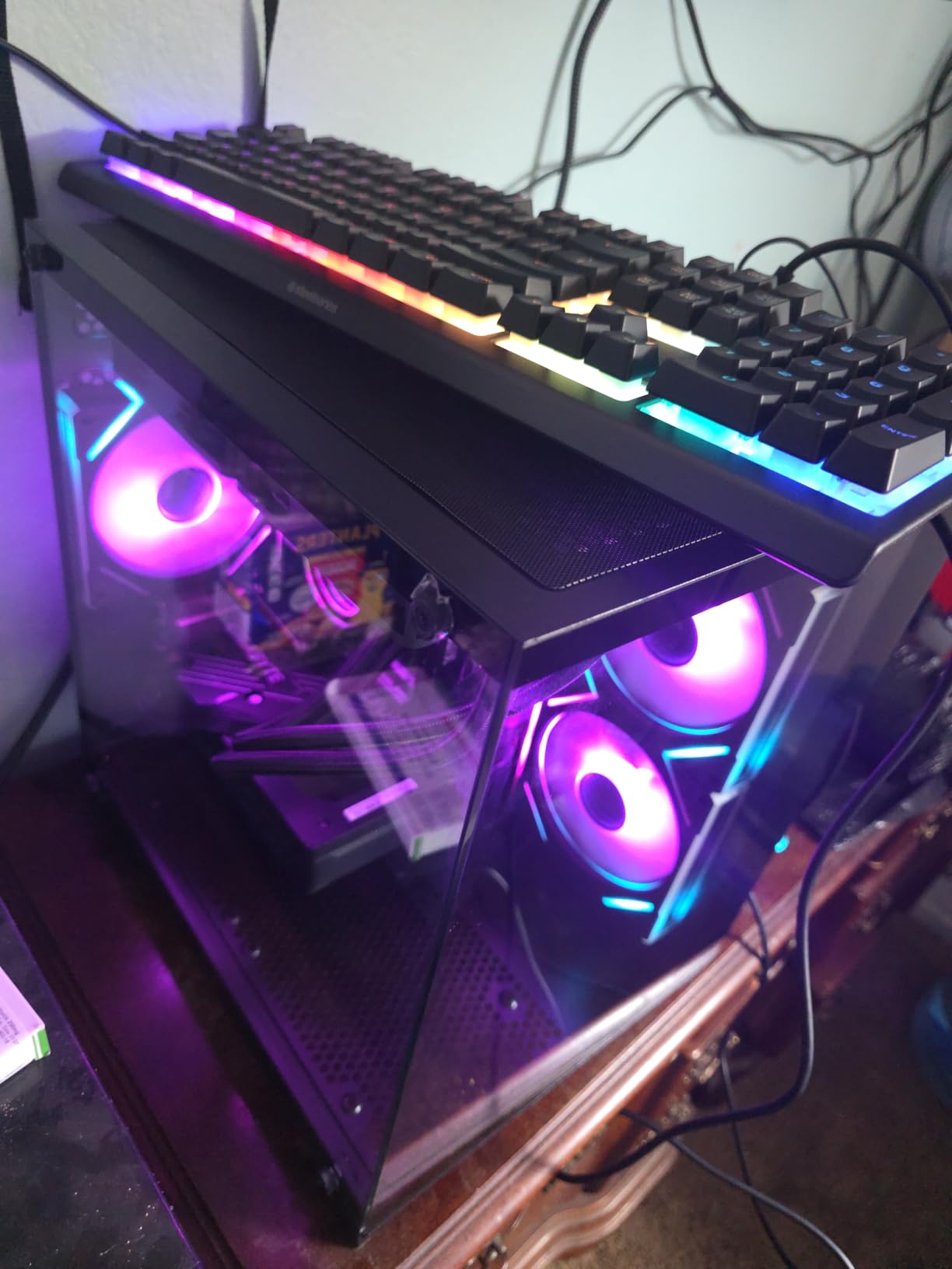 Gaming PC Desktop Computer, Ryzen 7 5700X, RTX 5060, 32GB DDR4 RAM and 1TB M.2 NVMe SSD, 240 Liquid Cooler, ARGB Fans, Game Design Office customer photo 2