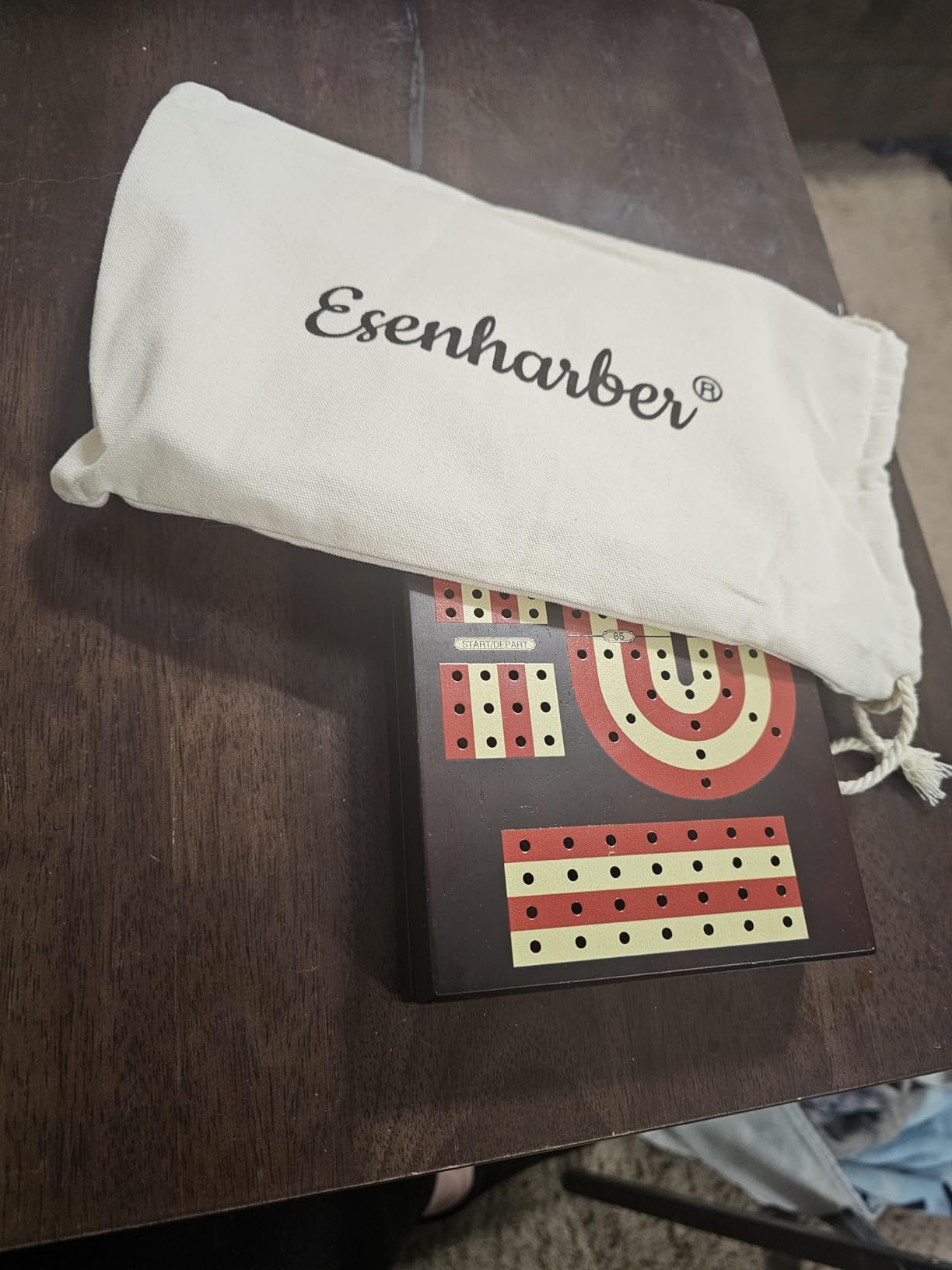 Cribbage Board, Foldable 4-Track Cribbage Board Game Set, Solid Wood Game Board with 12 Brass Pegs & Felt-Lined Storage, for 2-4 Players, with Convenient Pouch customer photo 2