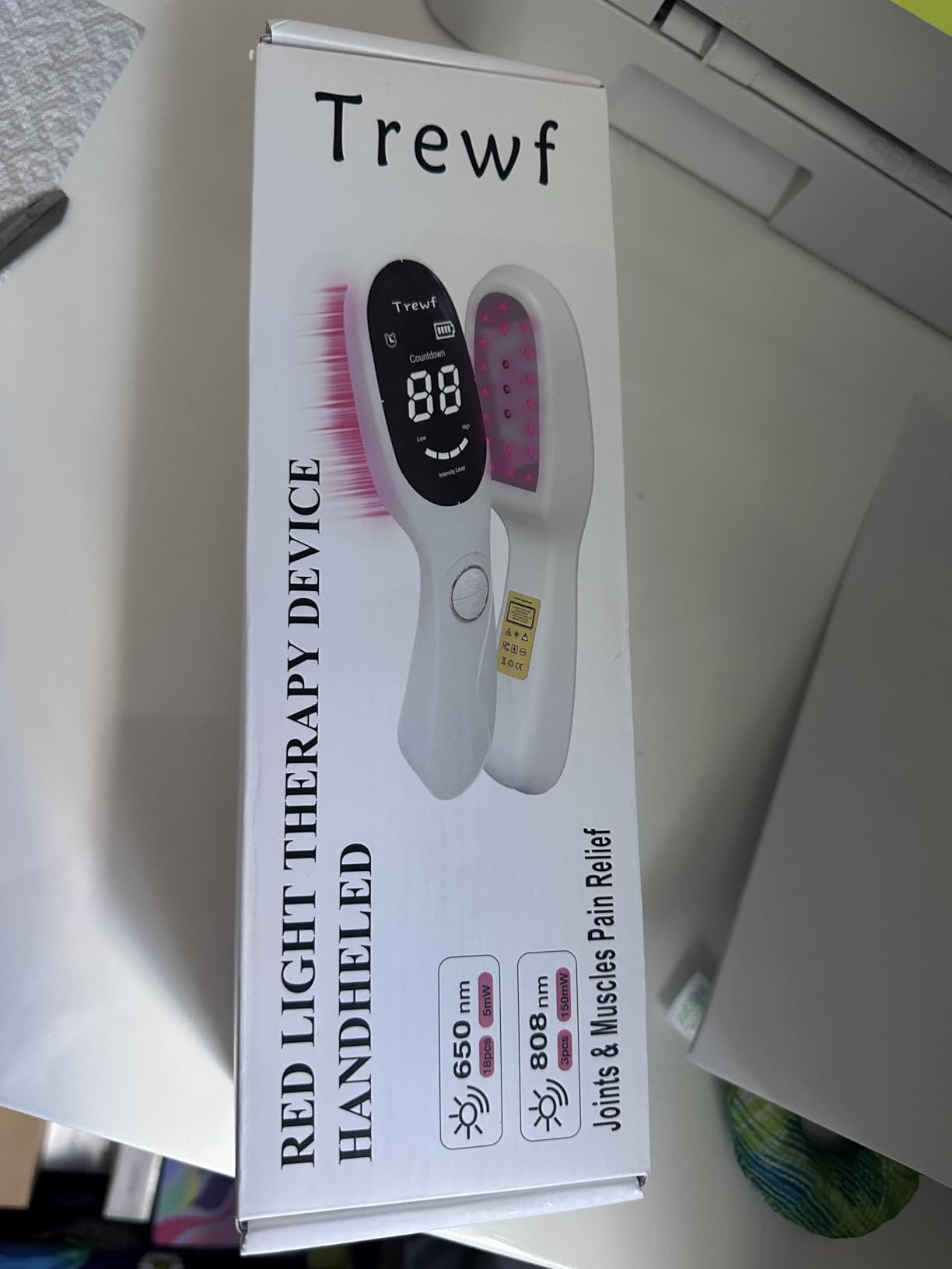 Cold Laser Therapy Device - Low Level Laser Therapy (LLLT) Wand 3x808nm + 18x650nm, Handheld Red & Infrared Light Therapy for Humans & Pets customer photo 1