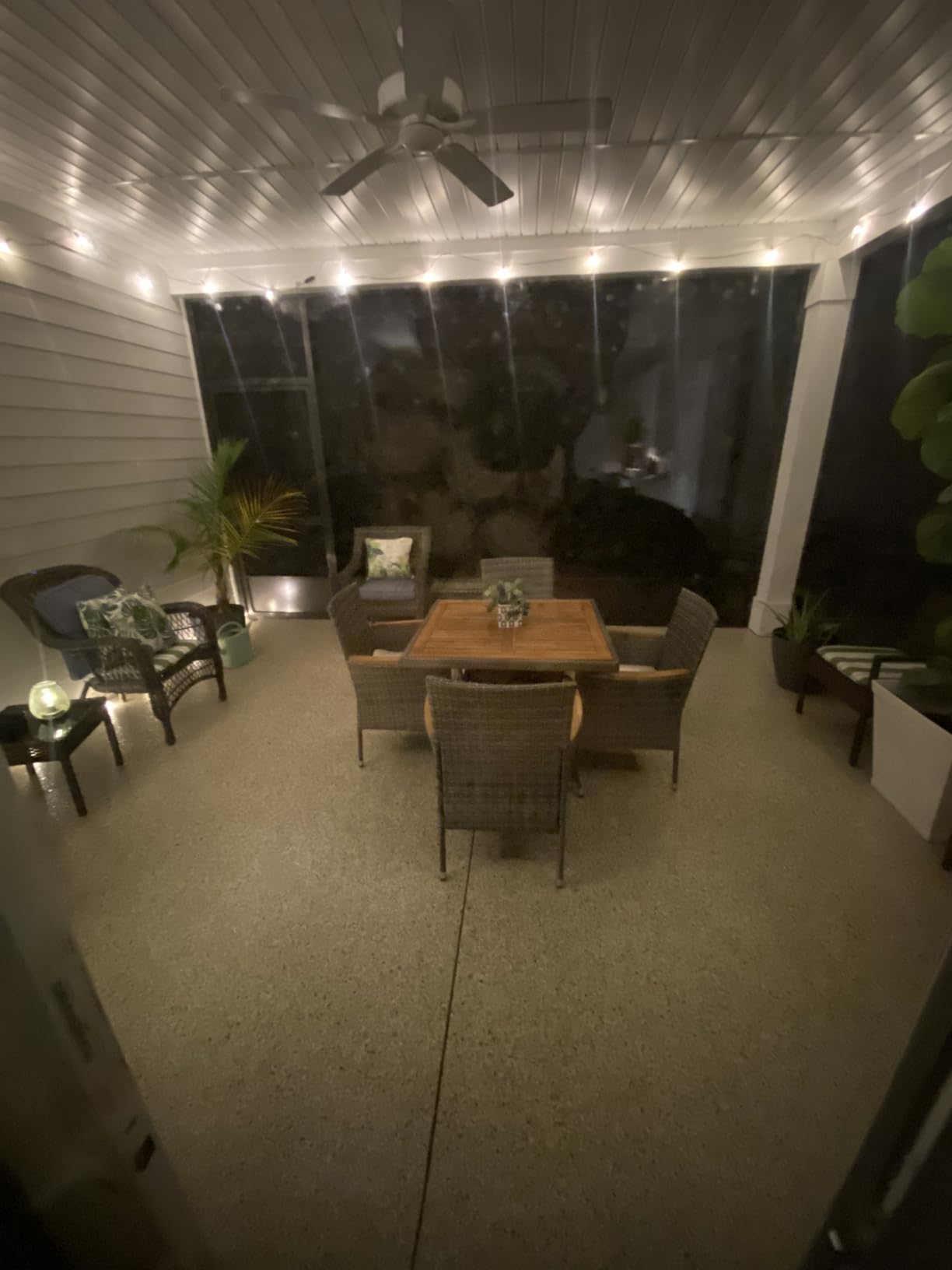 Wisteria Lane Patio Outdoor Table and Chairs Set, Rattan Outdoor Patio Furniture Set with Removable Cushions, Outdoor Patio Dining Sets with Acacia Wood Tabletop for Deck Garden Backyard, Brown customer photo 2