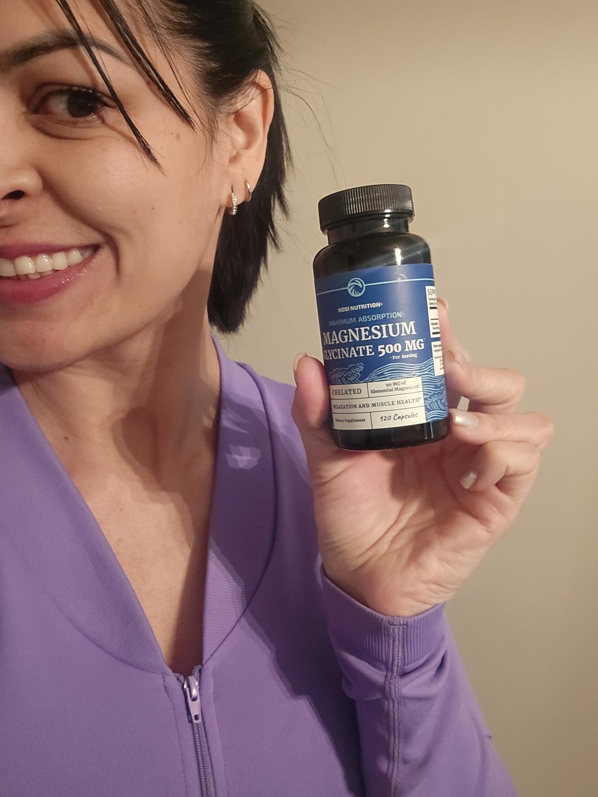 Magnesium Glycinate Powder 400MG | Sleep & Relaxation Support | Peach Mango Flavor, Sugar-Free | High Absorption Chelated Magnesium Powder | Vegan, Gluten-Free, Non-GMO | 30 Servings | 225g (7.94oz) customer photo 2