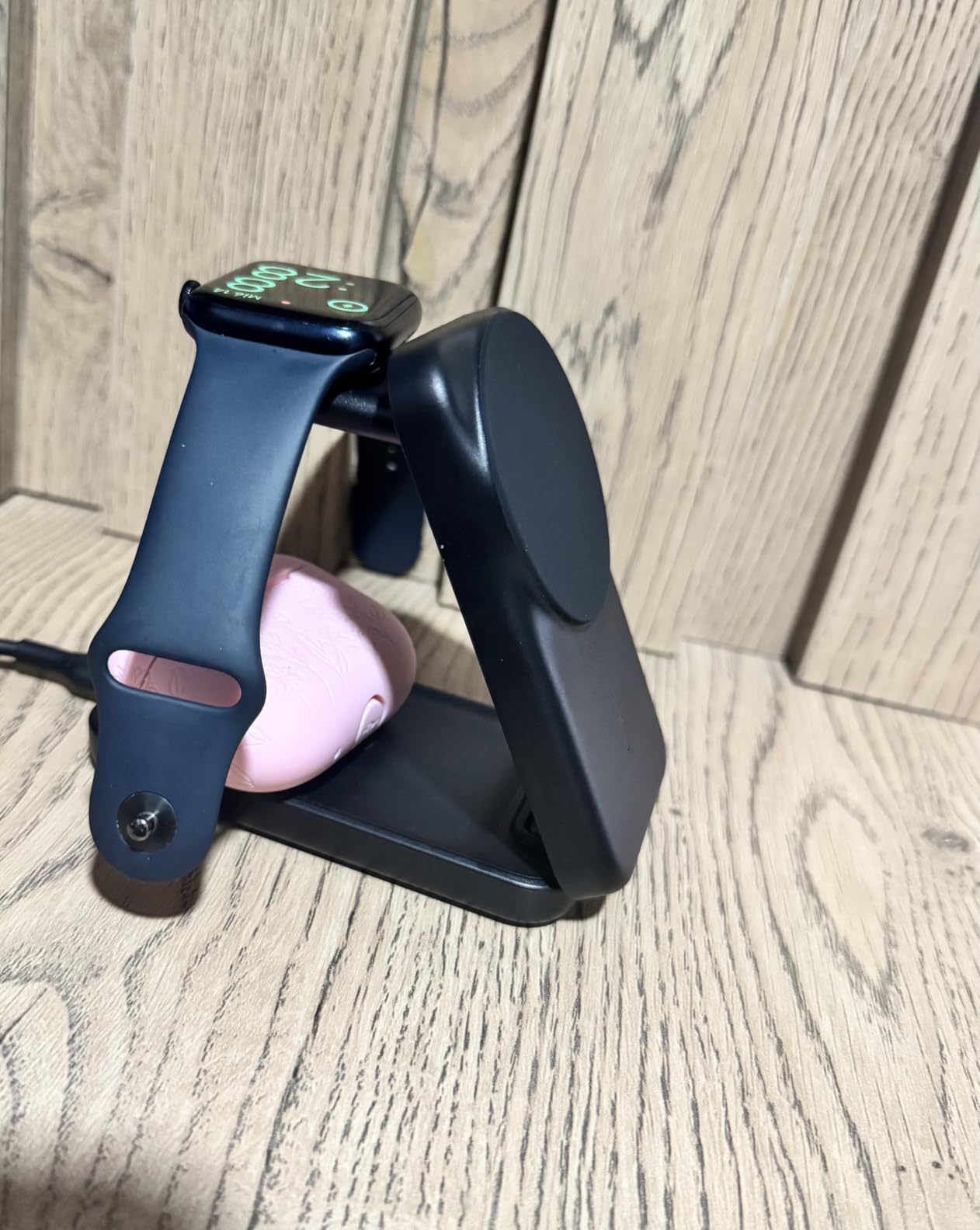 Belkin MagSafe Charger Compatible, 3-in-1 Charging Station, Qi2.2 25W Magnetic Wireless Charger Dock, Foldable Charging Stand for iPhone 17/16/15, Apple Watch, AirPods, Pixel 10 (45W Adapter Included) customer photo 1